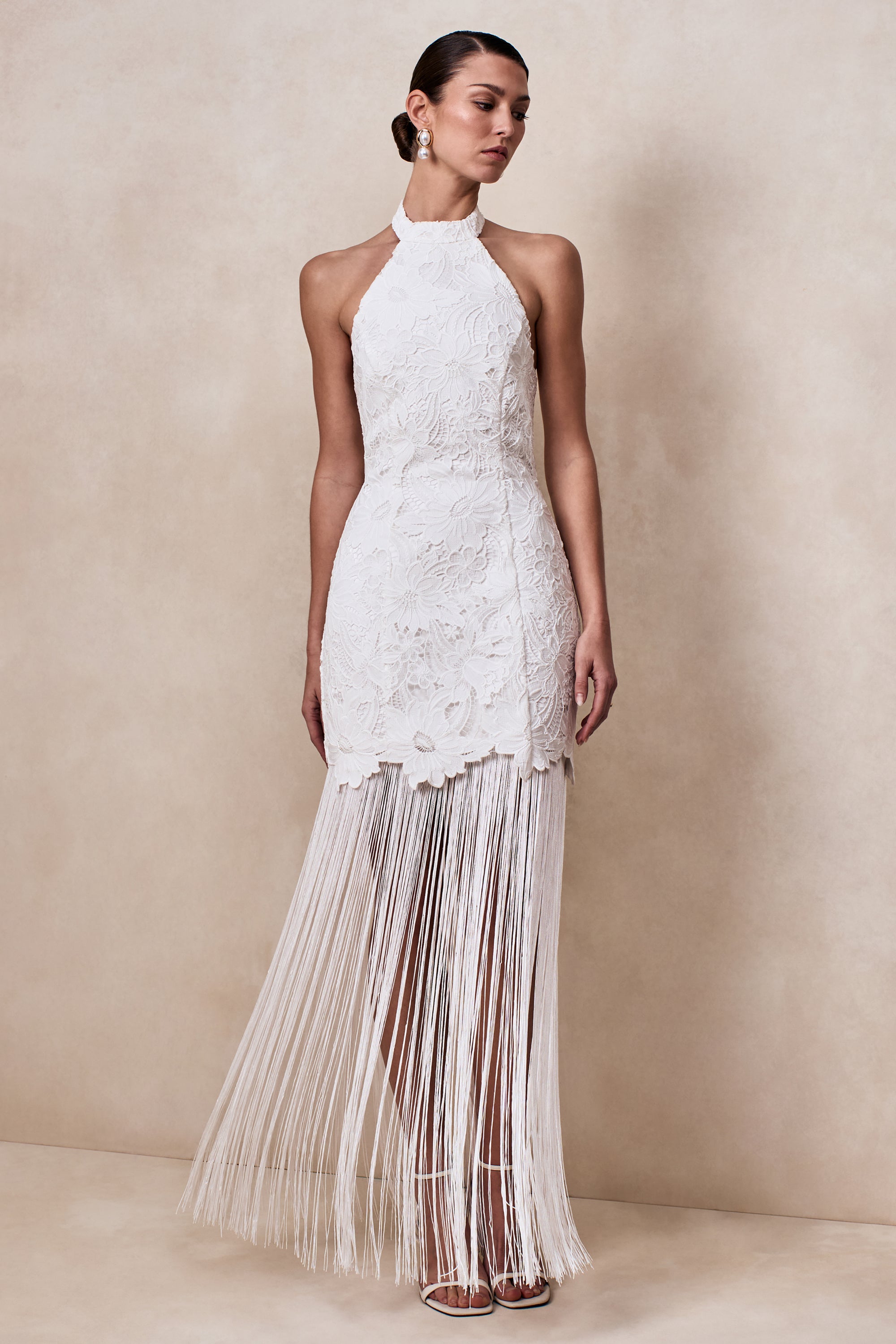white halter neck dress uk White Halter Dresses