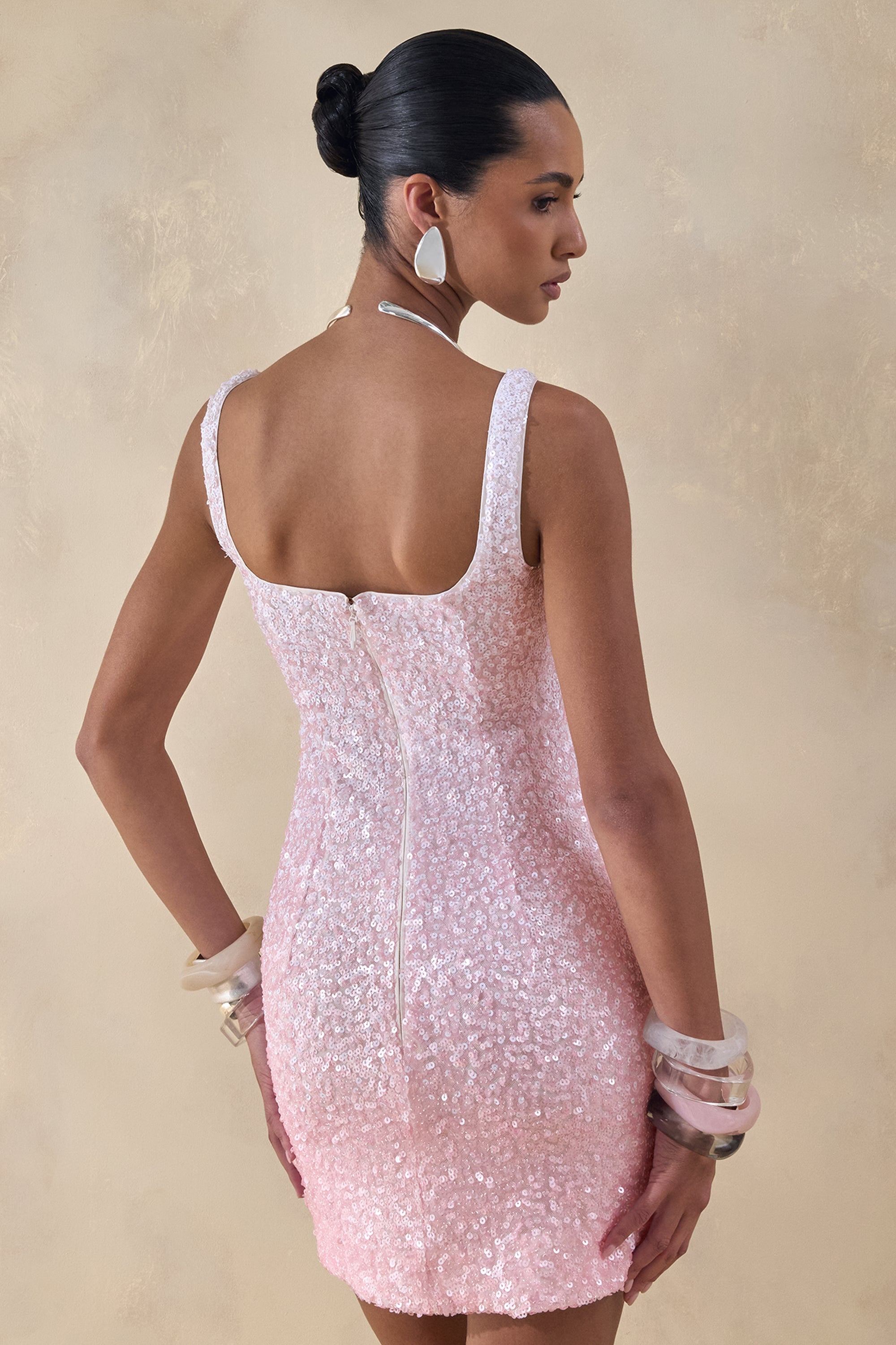 pink sequin dress uk Radiant Rose Pink Sequin Mini Dress