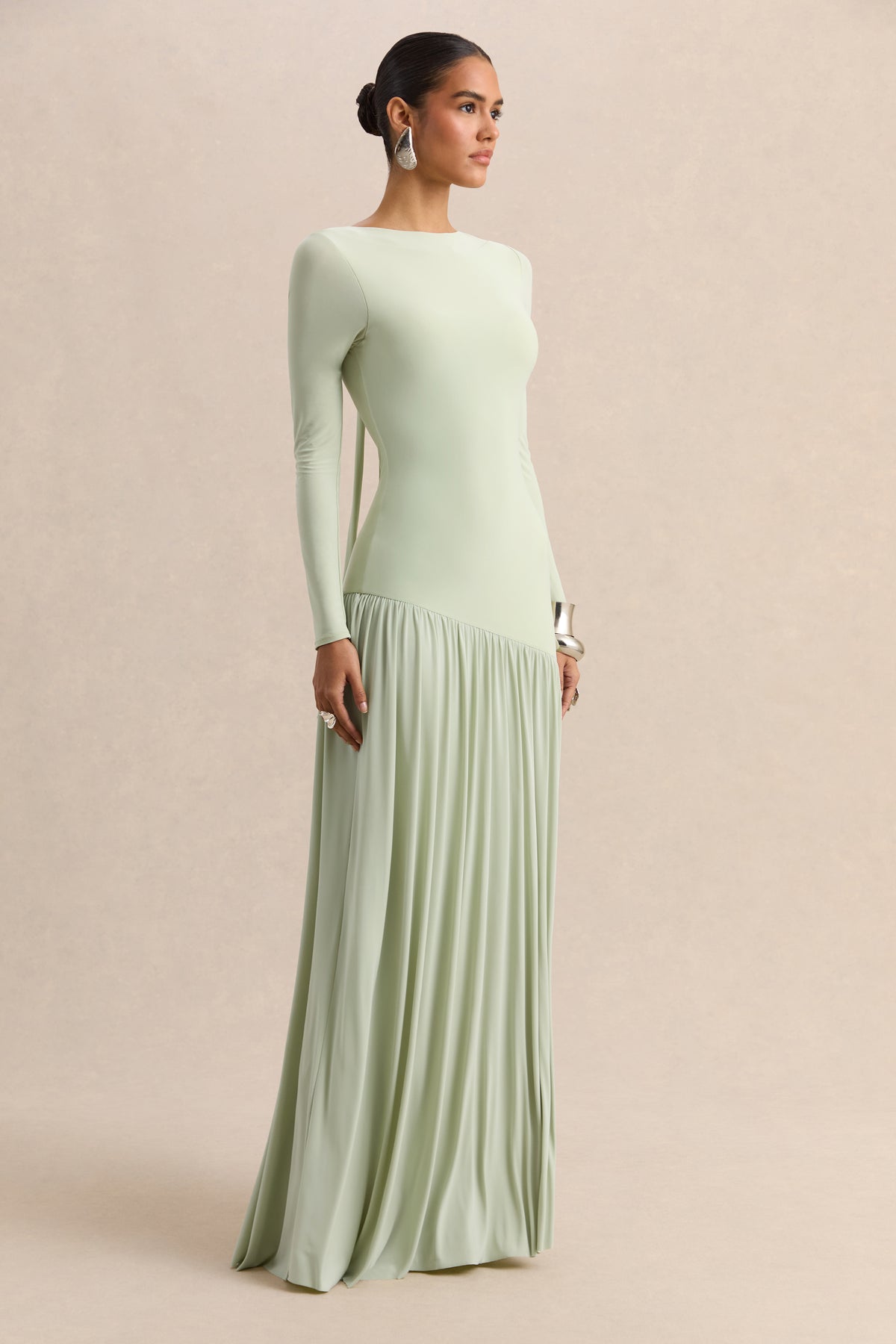 ECM_HR_CL137312032 - Jasira _ Mint Crew-Neck Maxi Dress With Asymmetric Drop-Waist 02.jpg