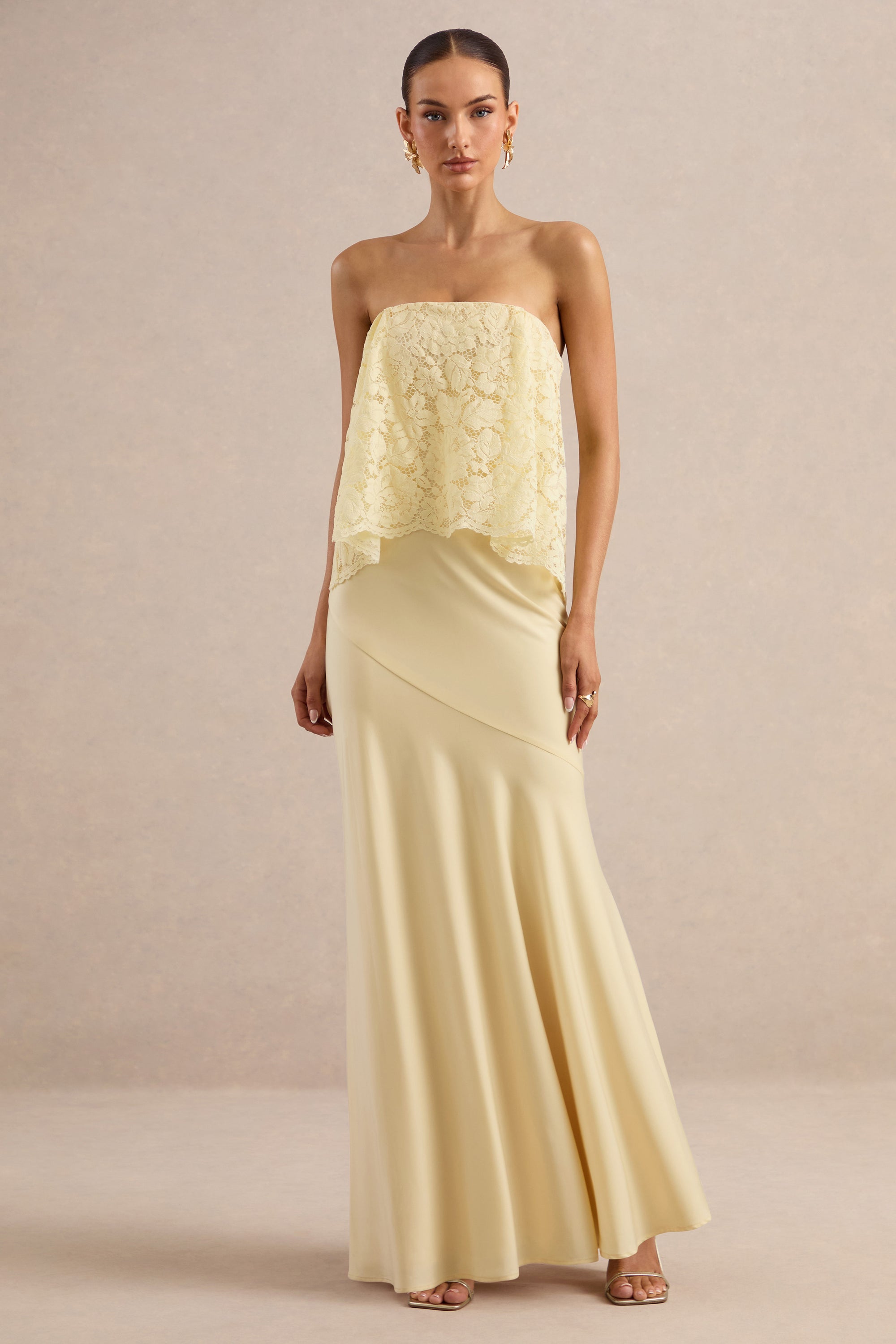CL13735312106_ECM_HR_CL137353121_-_Clemency_Lemon_Lace_And_Matte_Satin_Bandeau_Maxi_Dress_0