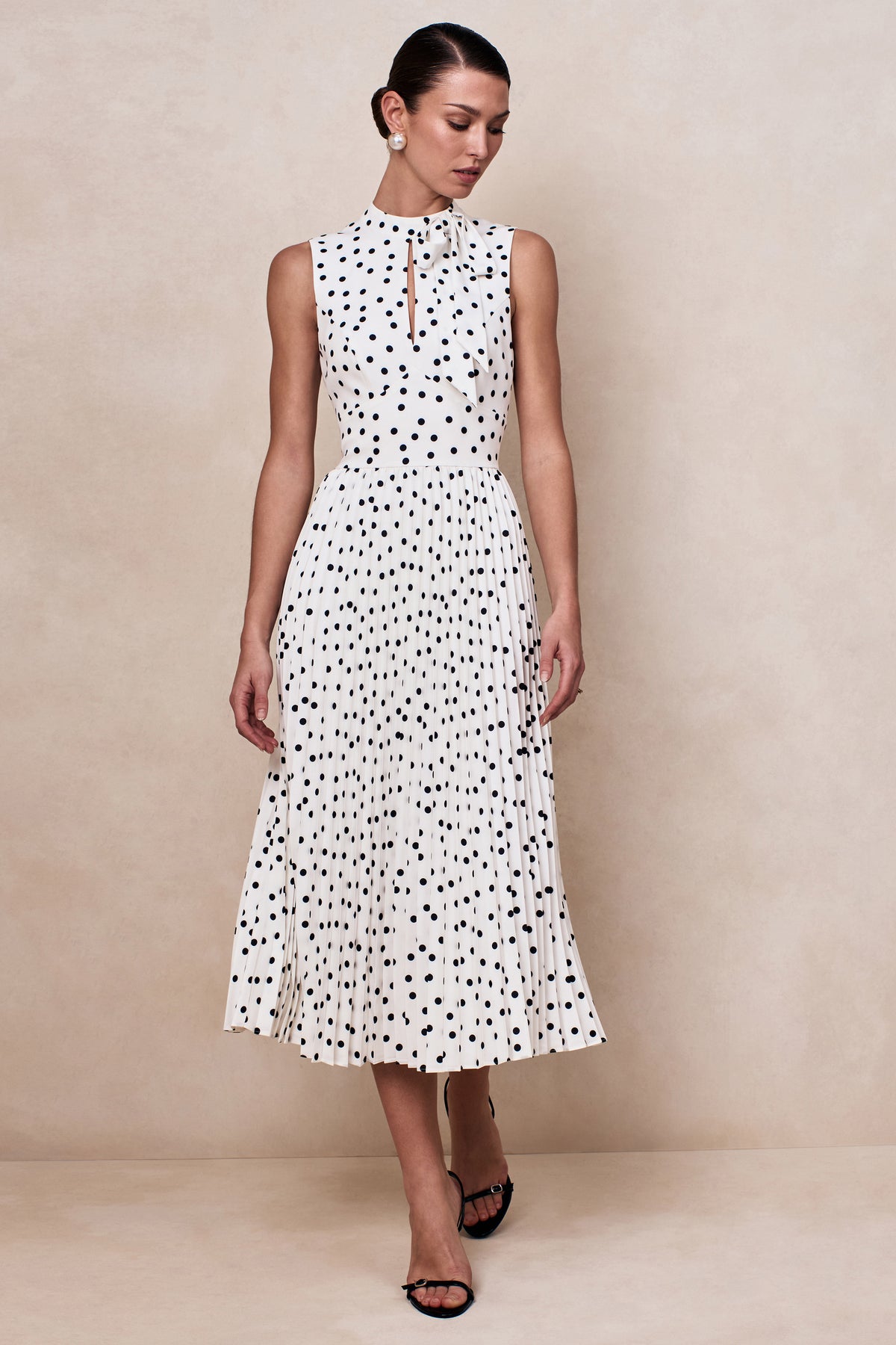 ECM_CL137387110 - Avalon _ White Polka Dot Scarf-Neck Midi Dress With Pleated Skirt 02.jpg