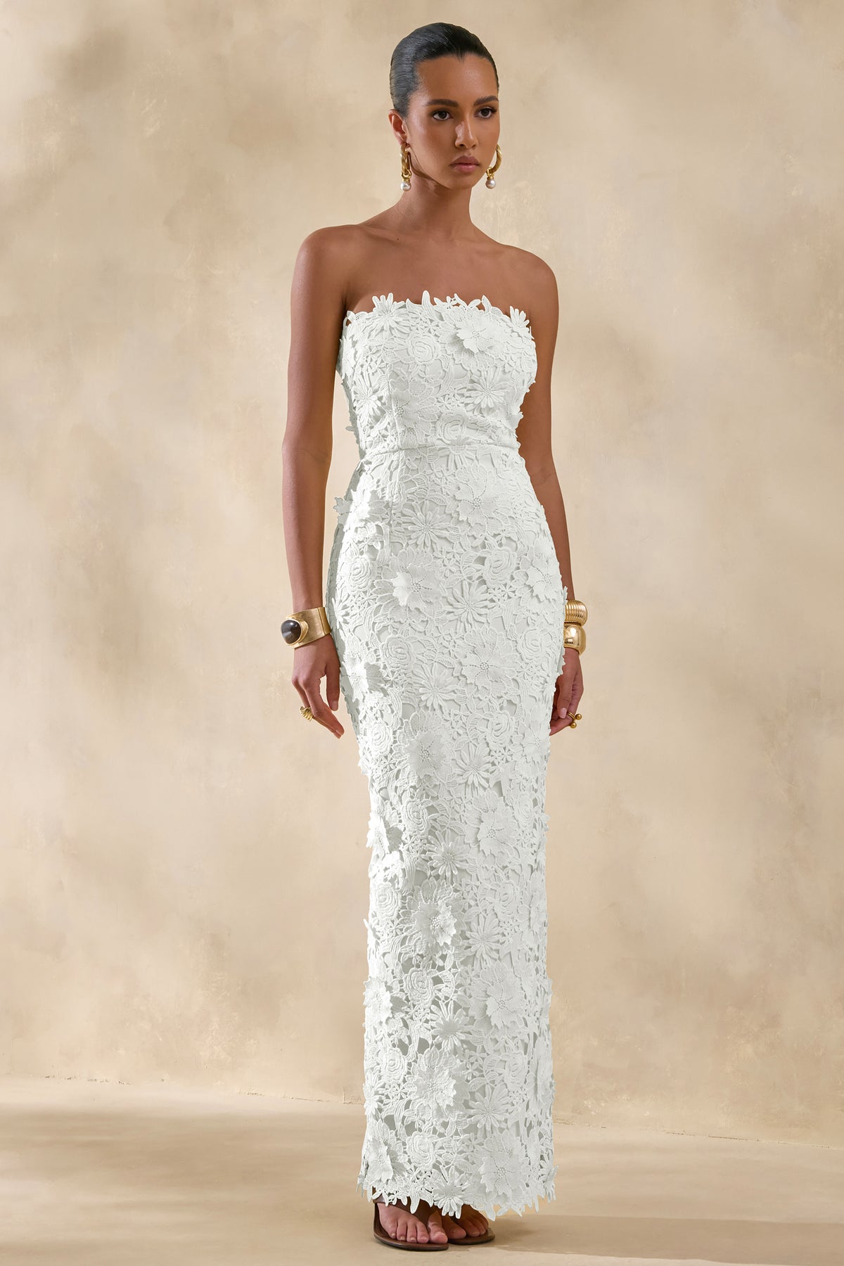 Gracie Lace Bandeau Maxi Dress