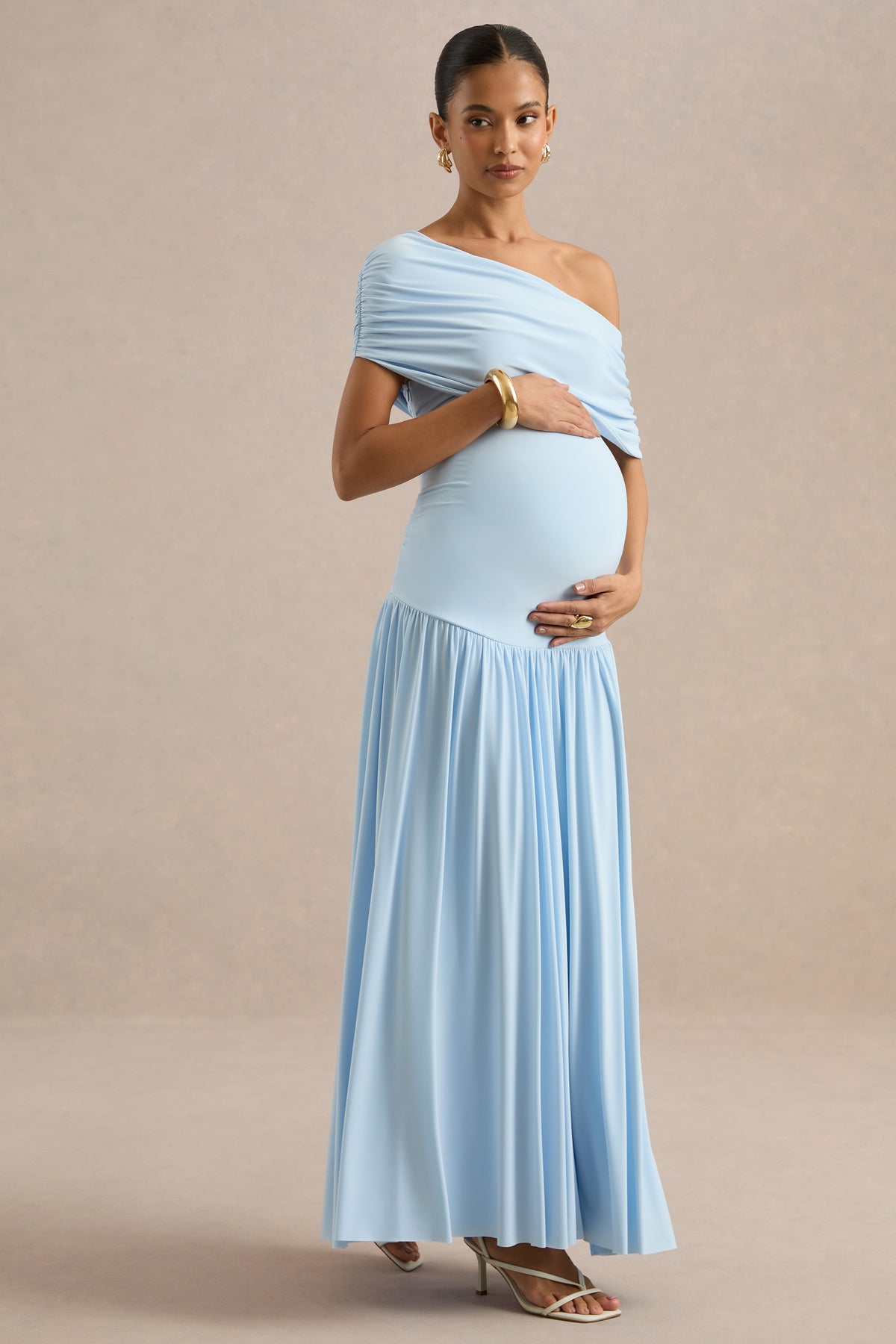 ECM_HR_CL137445013 - Noah Light Blue Jersey Ruched One Shoulder Maternity A-Line Maxi Dress With Drop Waist9.jpg