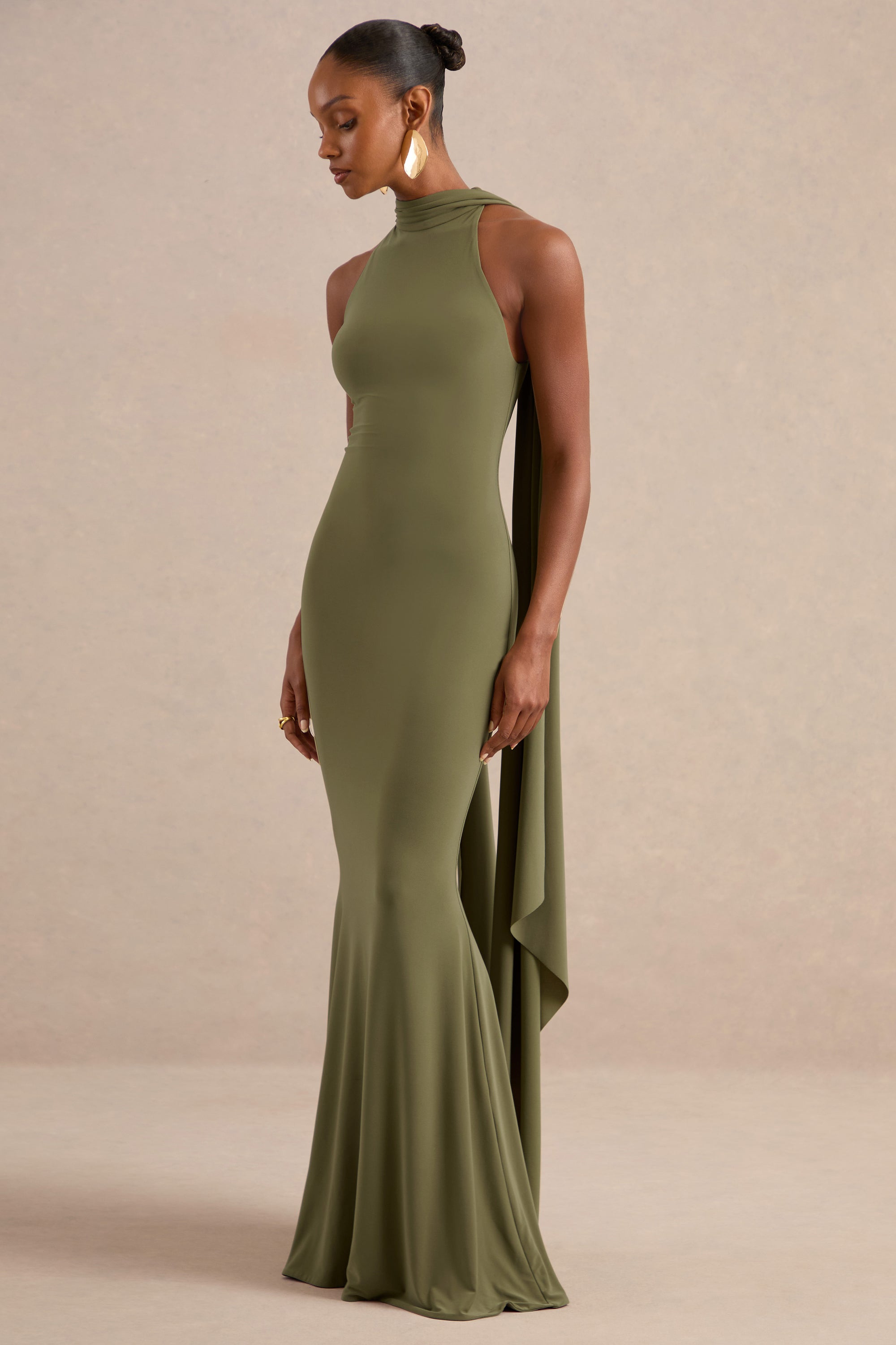 ECM_HR_CL137448031 - Cordy Olive High-Neck Maxi Dress With Cape1.jpg