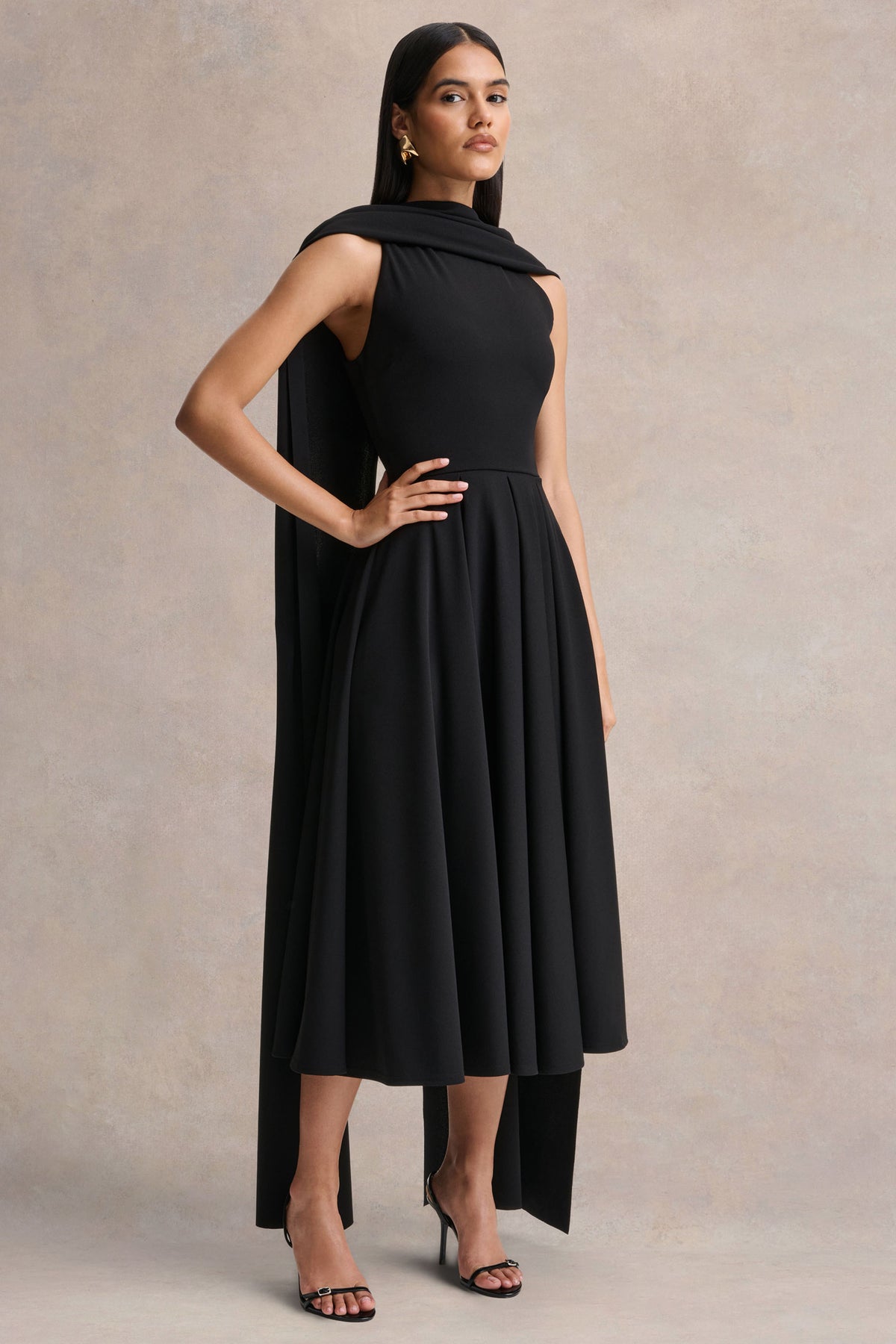 BGR_HR_CL137482001 - Nova _ Black High-Neck Midi Dress With Cape-Sleeves 03.jpg