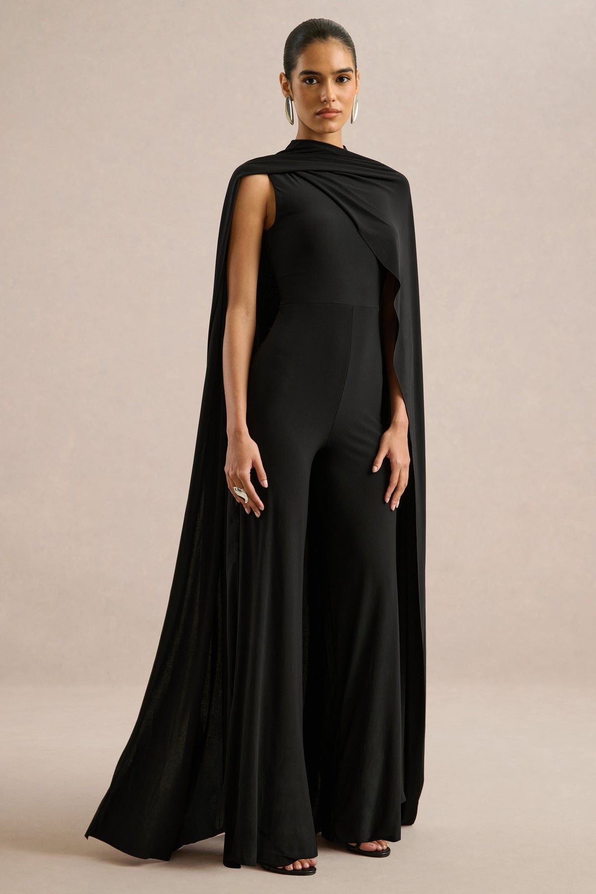 ECM_HR_CL137502001 - Seema _ Black High-Neck Jumpsuit With Cape1.jpg