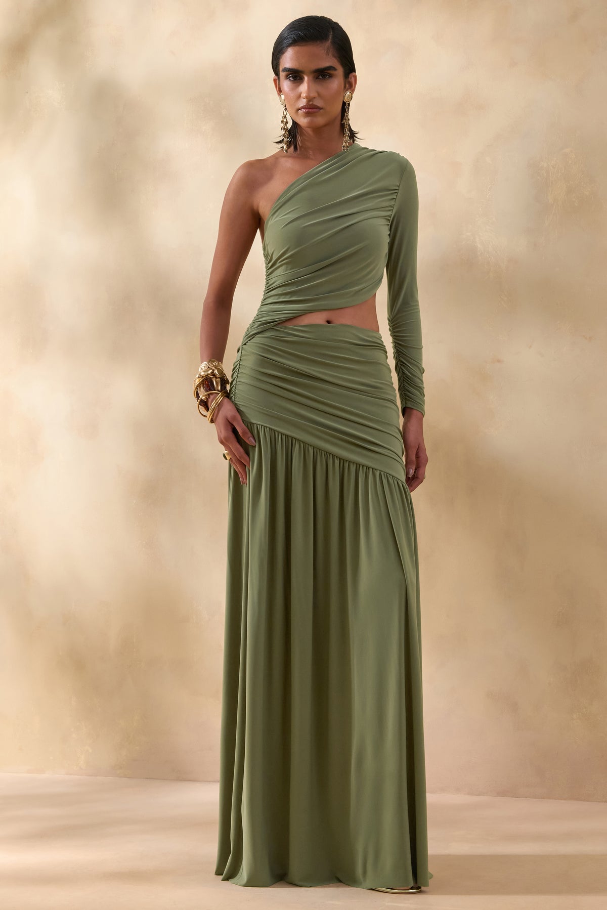 ECM_HR_CL137518037 - Kinsley | Olive Asymmetric-Neck Maxi Dress With Body Cut-Out Detail 2.jpg