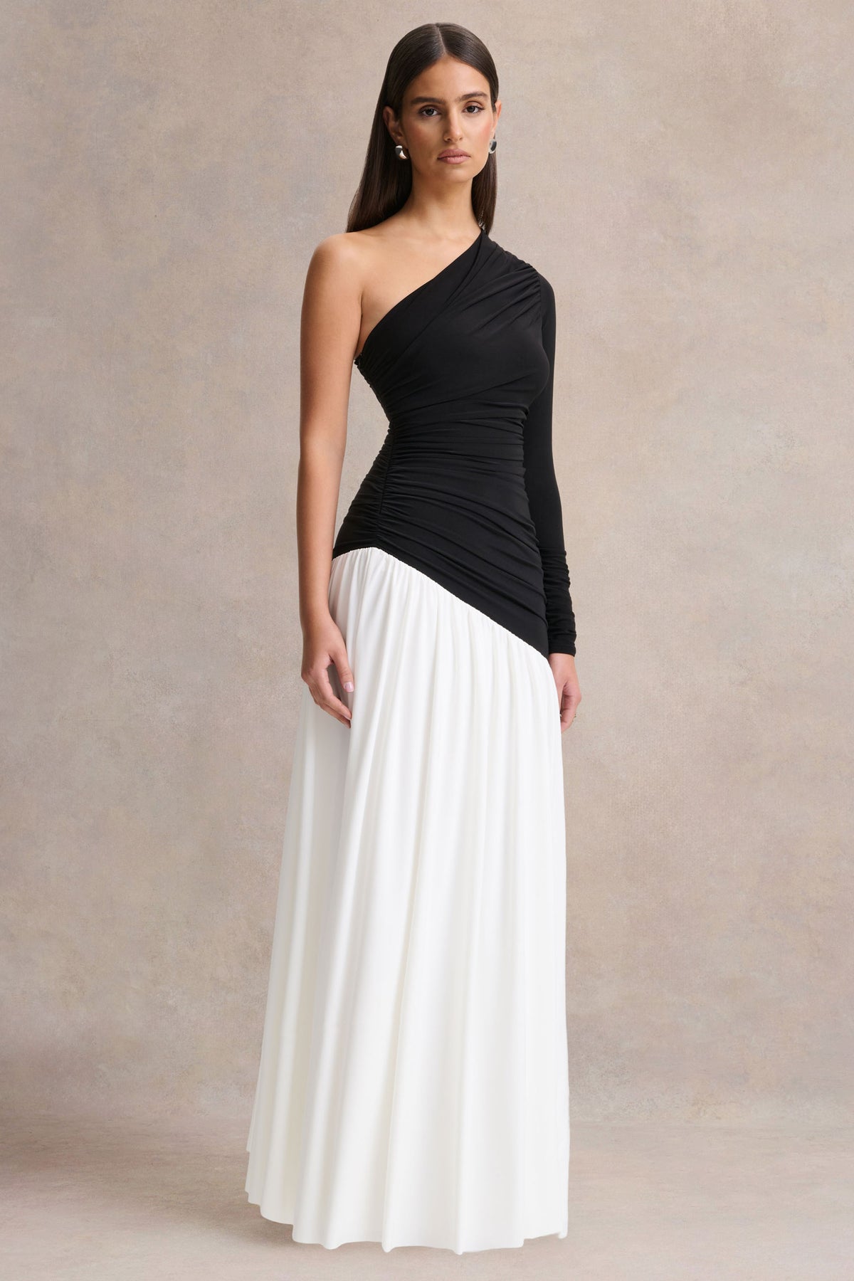 BGR_HR_CL137519002 - Danila _ Black And White Asymmetric-Neck Maxi Dress With Drop-Waist 03.jpg