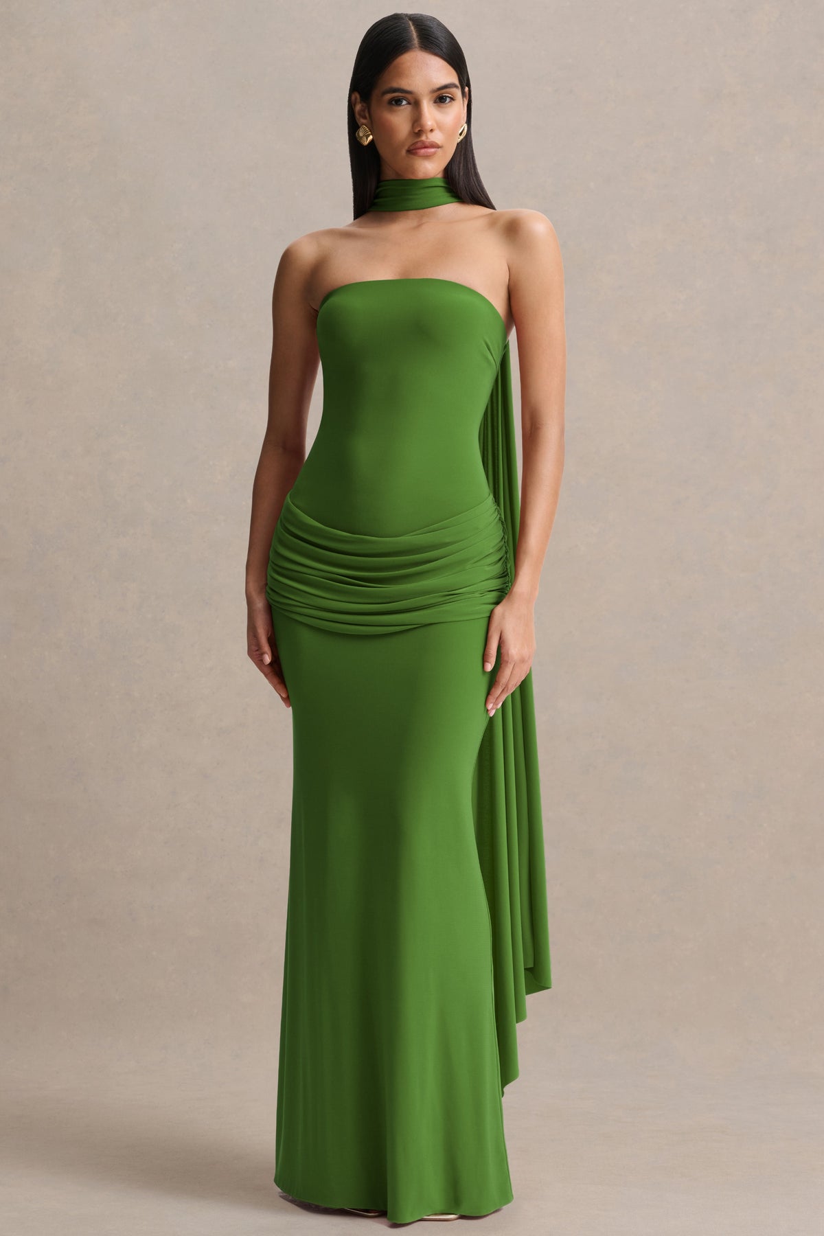 ECM_HR_CL137541037 - Graciella | Green Bandeau Maxi Dress With Draped Detailing And Scarf 09.jpg