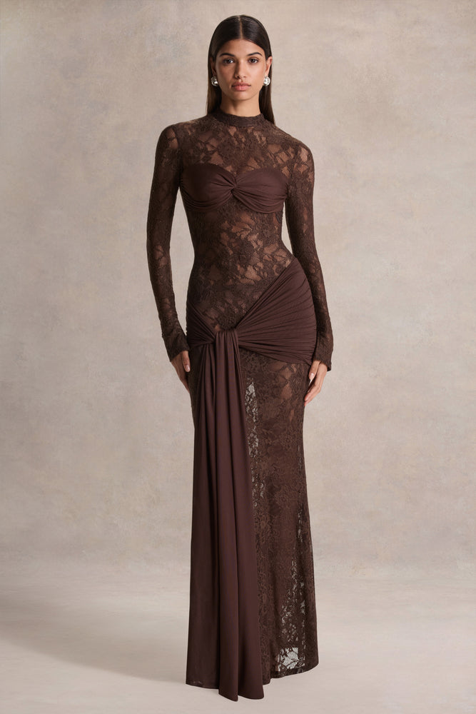 brown fit and flare midi dress Donna Karan Women's The Modern Travel Midi Fit And Flare Dress in KHAKI GREEN main image 0