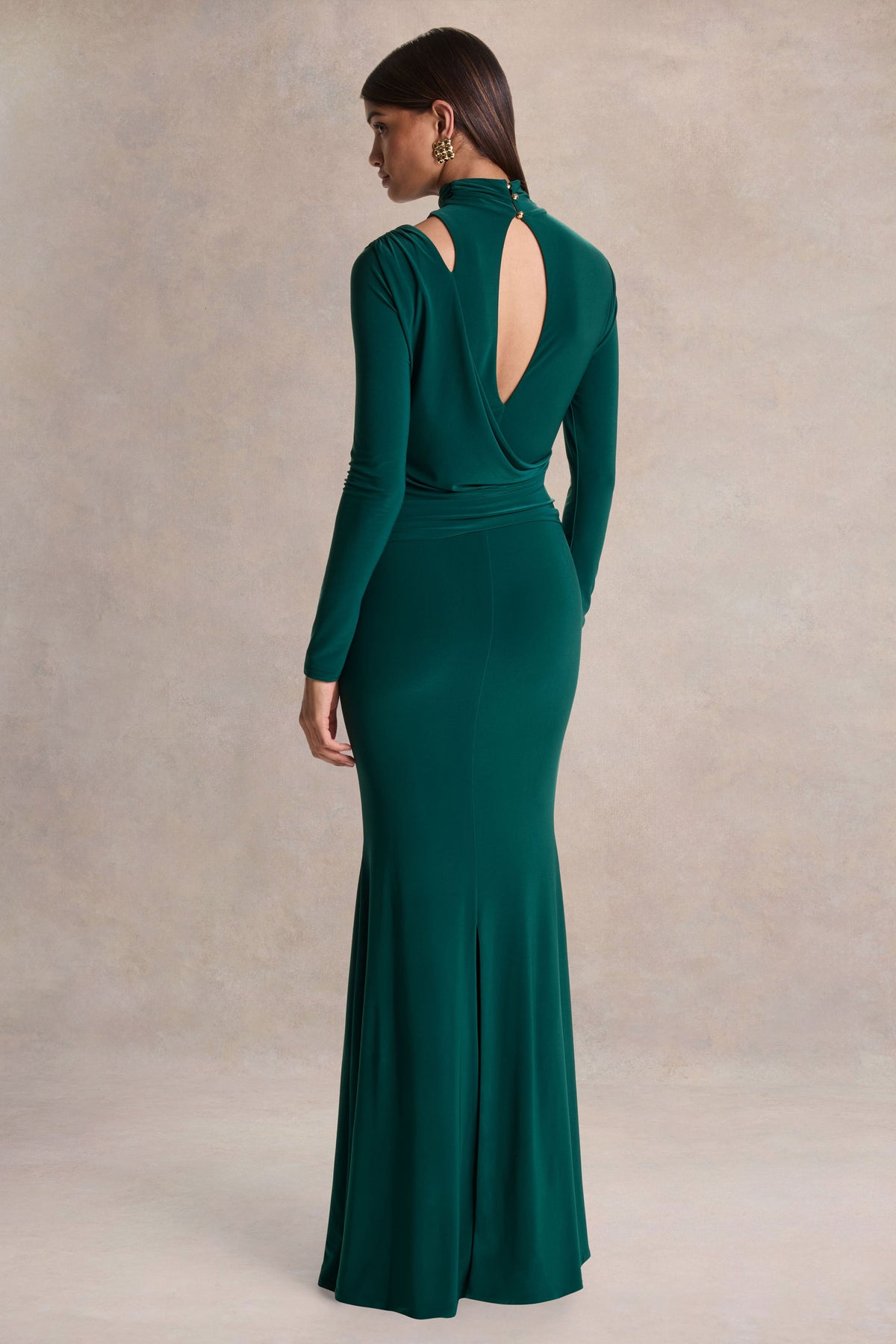 BGR_HRi_CL137556038 - Alastrina _ Dark Green High-Neck Maxi Dress With Gathered-Detailing 06.jpg