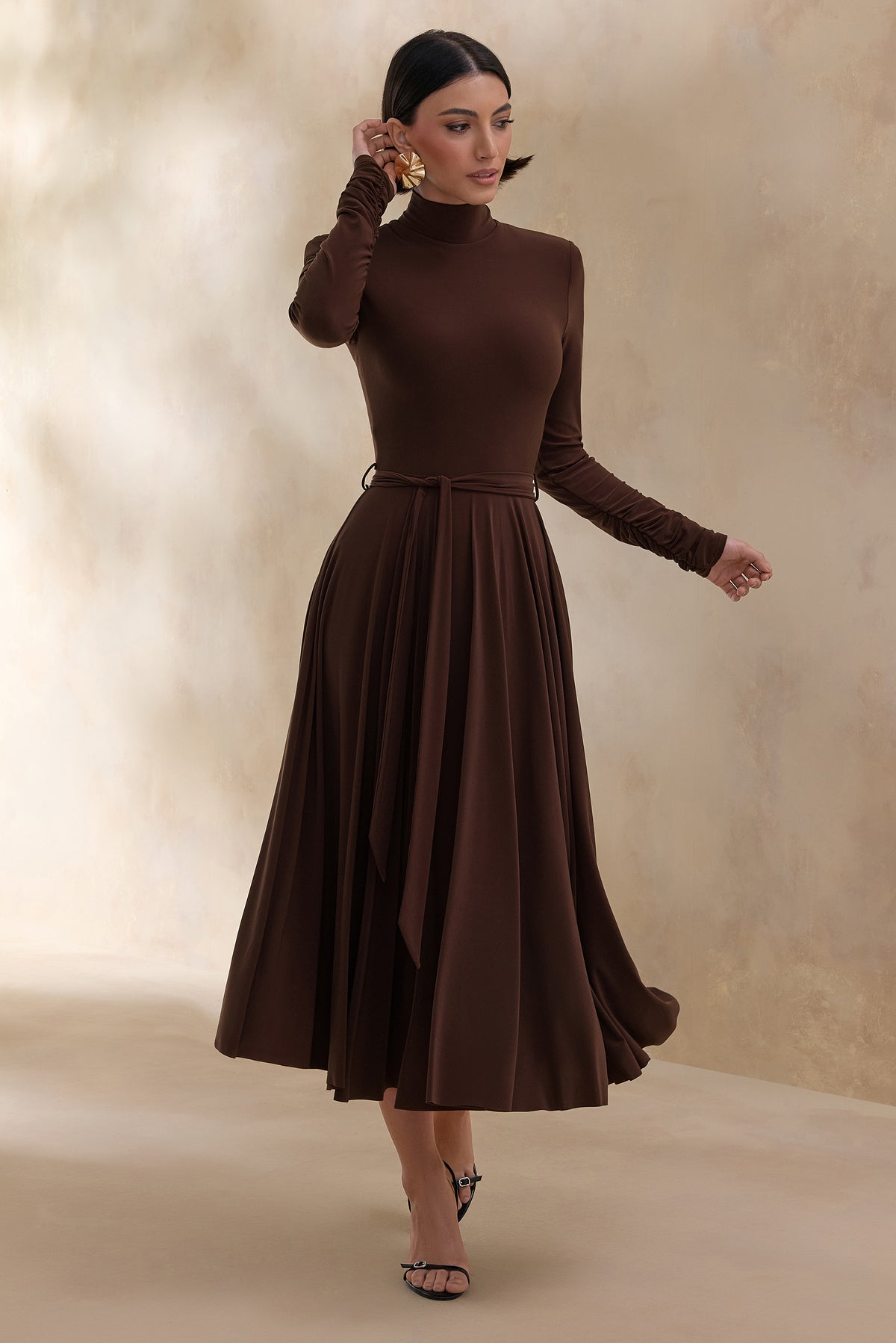 ECM_HR_CL137610022 Opalia _ Brown High-Neck Belted Midi Dress 2.jpg