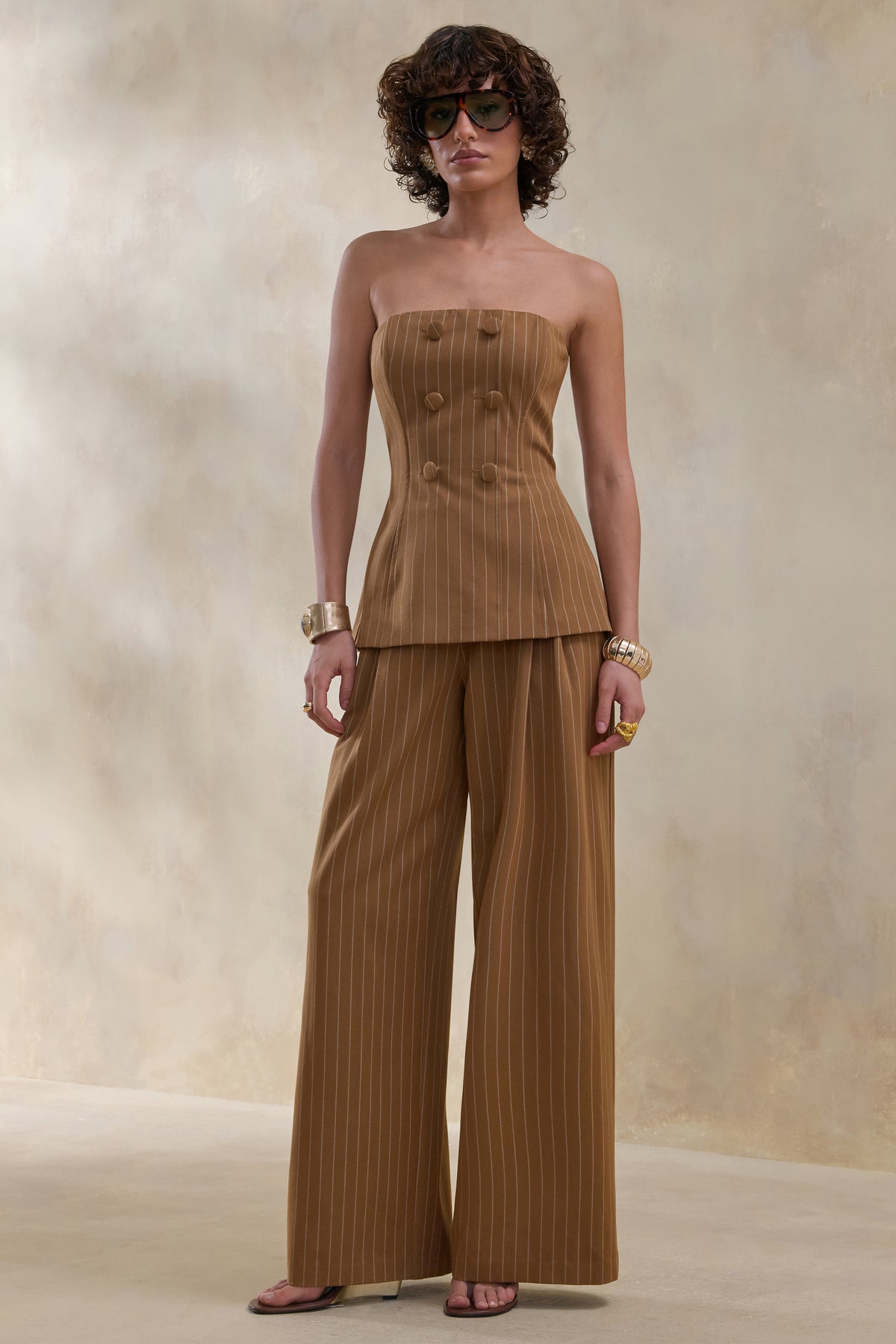 ECM_HR_CL137640021 - Mavi | Brown Pinstripe Bandeau Tailored-Top + ECM_HR_ECM_HR_CL137642021 - Meliva | Brown Pinstripe Wide-Leg Tailored Trouser  1.jpg