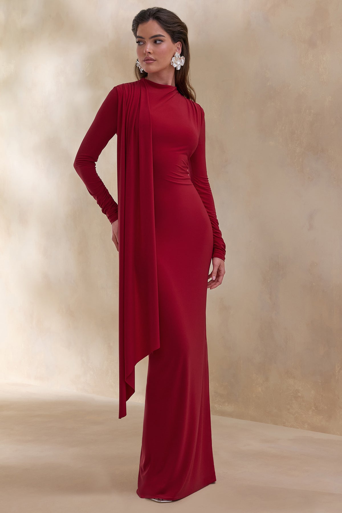 ECM_HR_CL137652100 Amaria _ Red High-Neck Maxi Dress With Sash-Detail 4.jpg