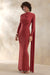 ECM_HR_CL137655071 - Lysoria | Rust High-Neck Maxi Dress With Draped-Detailing And Cape-Sleeves 1.jpg