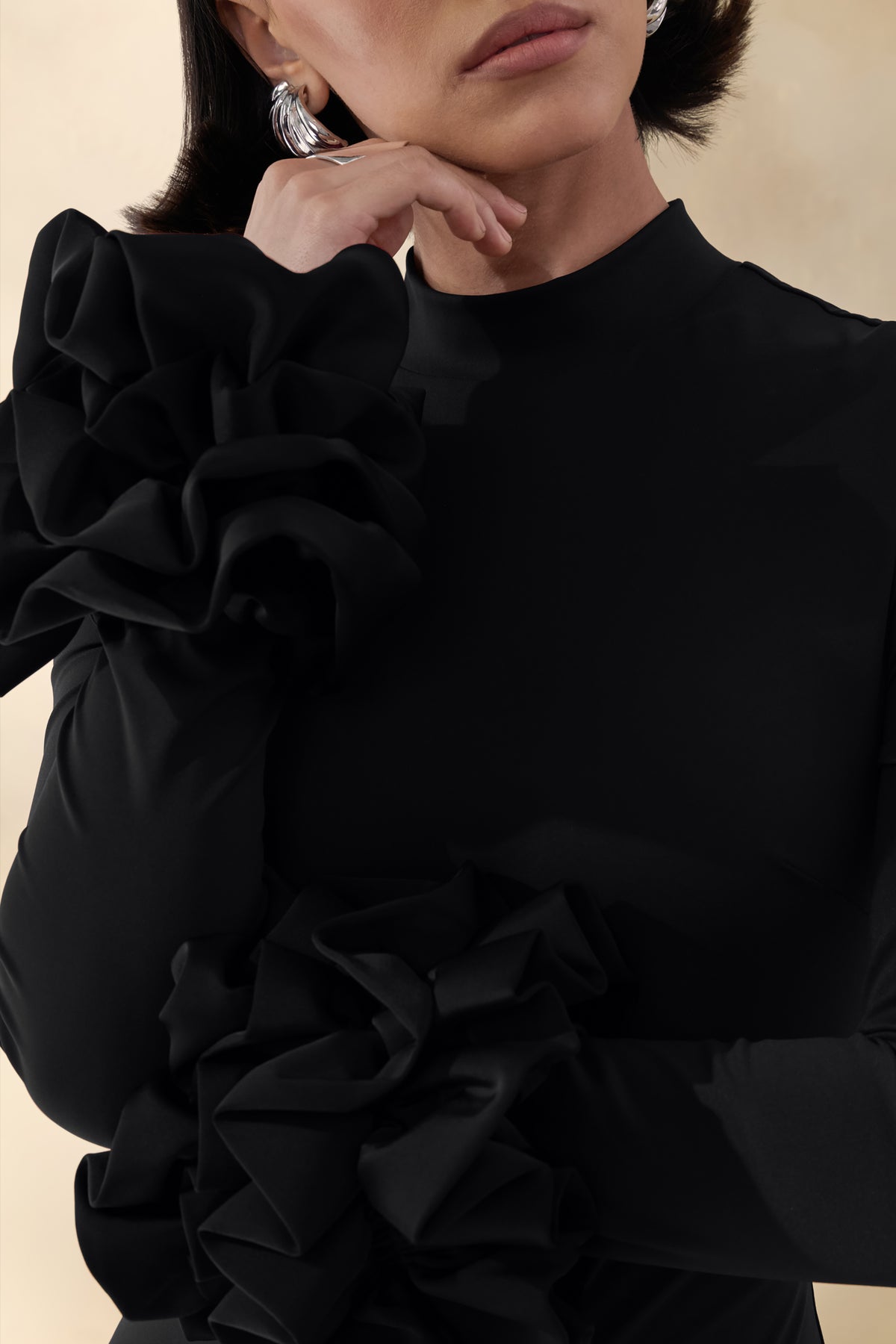 ECM_HR_CL137681001---Jaselle-_-Black-High-Neck-Maxi-Dress-With-Ruffled-Satin-Cuffs-4.jpg