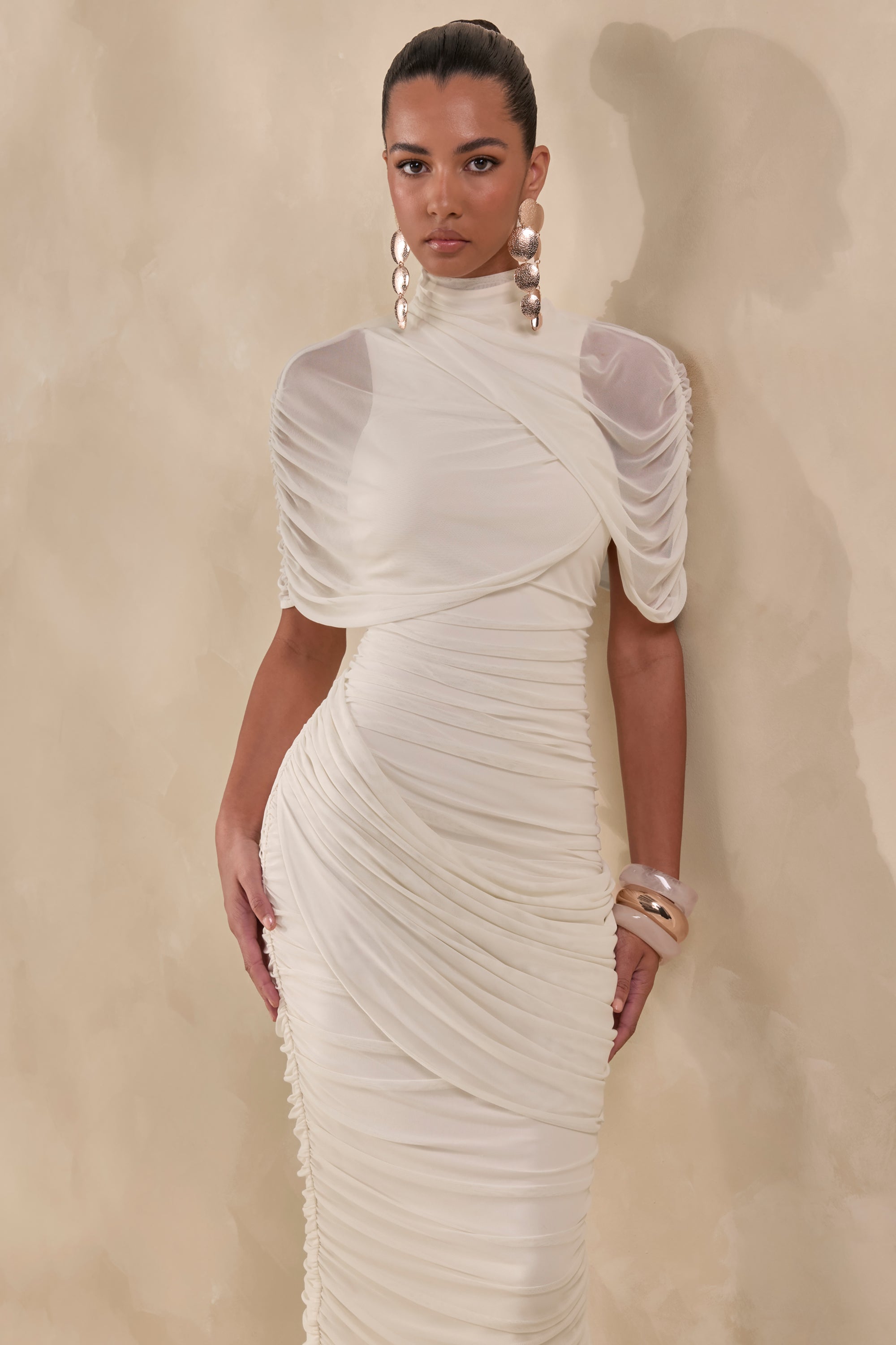 ECM_HR_CL137704111---Fleurise-_-Cream-Mesh-High-Neck-Midi-Dress-With-Short-Cape-Sleeves-And-Gathered-Detailing2.jpg