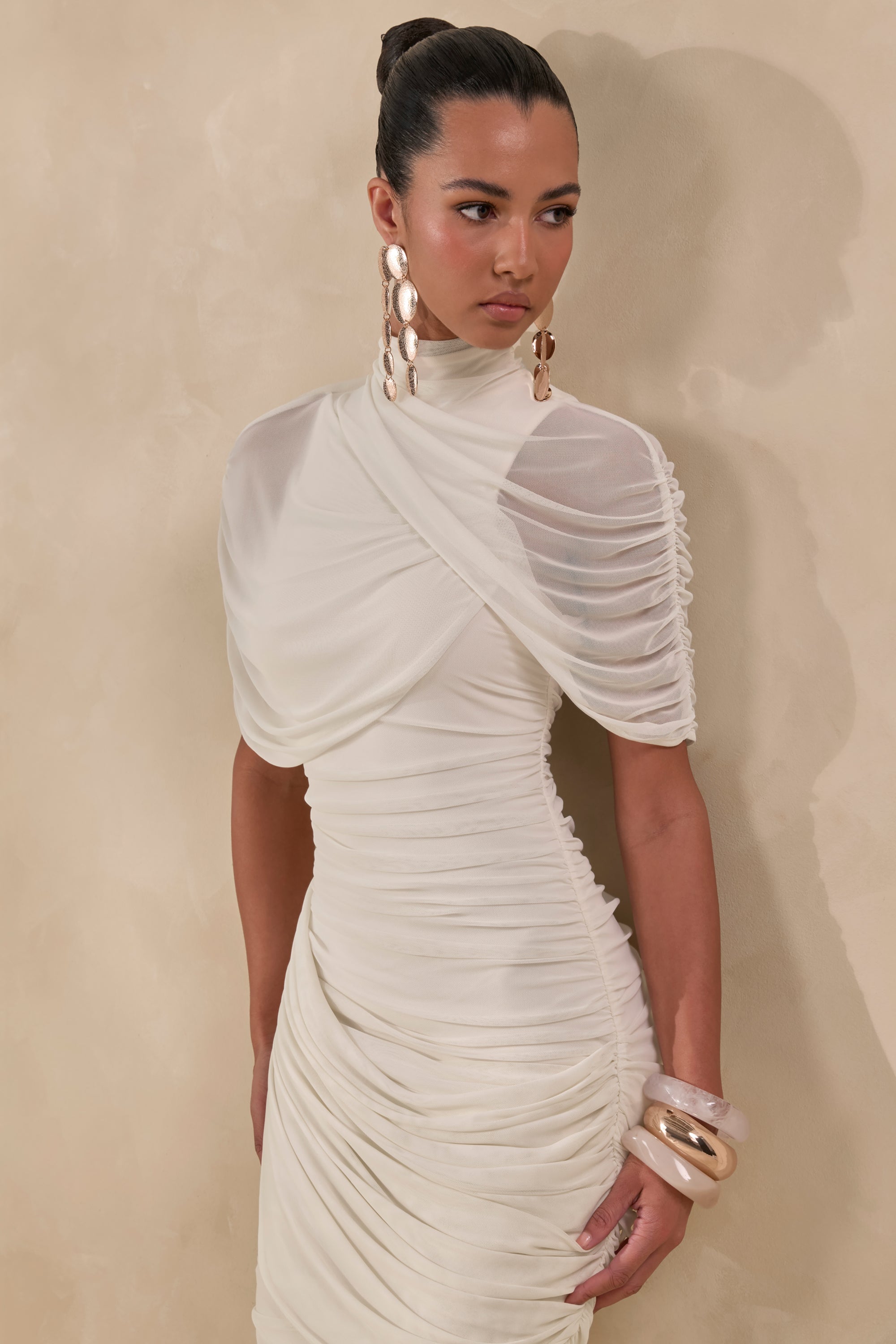 ECM_HR_CL137704111---Fleurise-_-Cream-Mesh-High-Neck-Midi-Dress-With-Short-Cape-Sleeves-And-Gathered-Detailing3.jpg