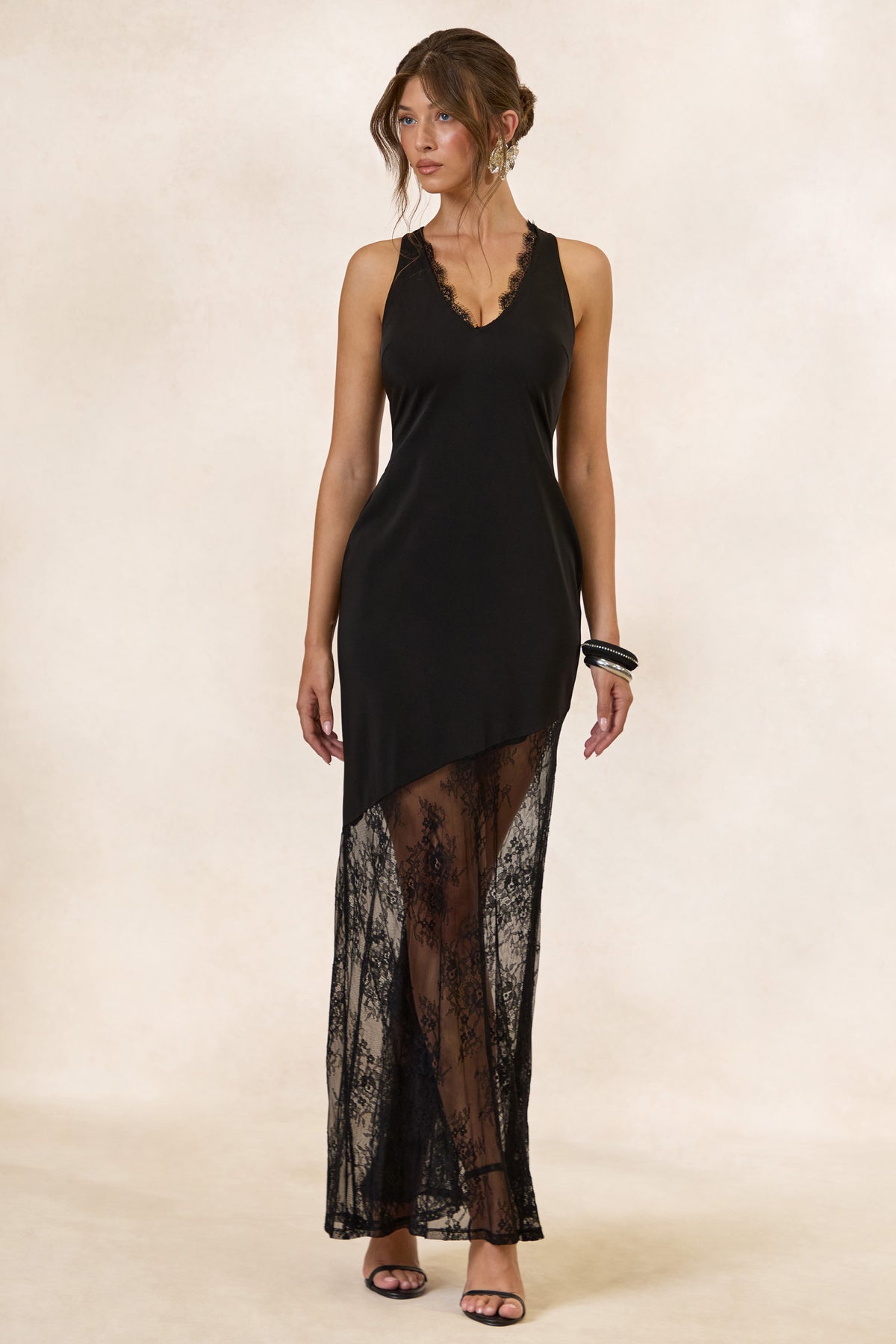 CL137714001 - Ardelia _ Black Satin Plunge-Neck Maxi Dress With Lace-Detailing 1.jpg