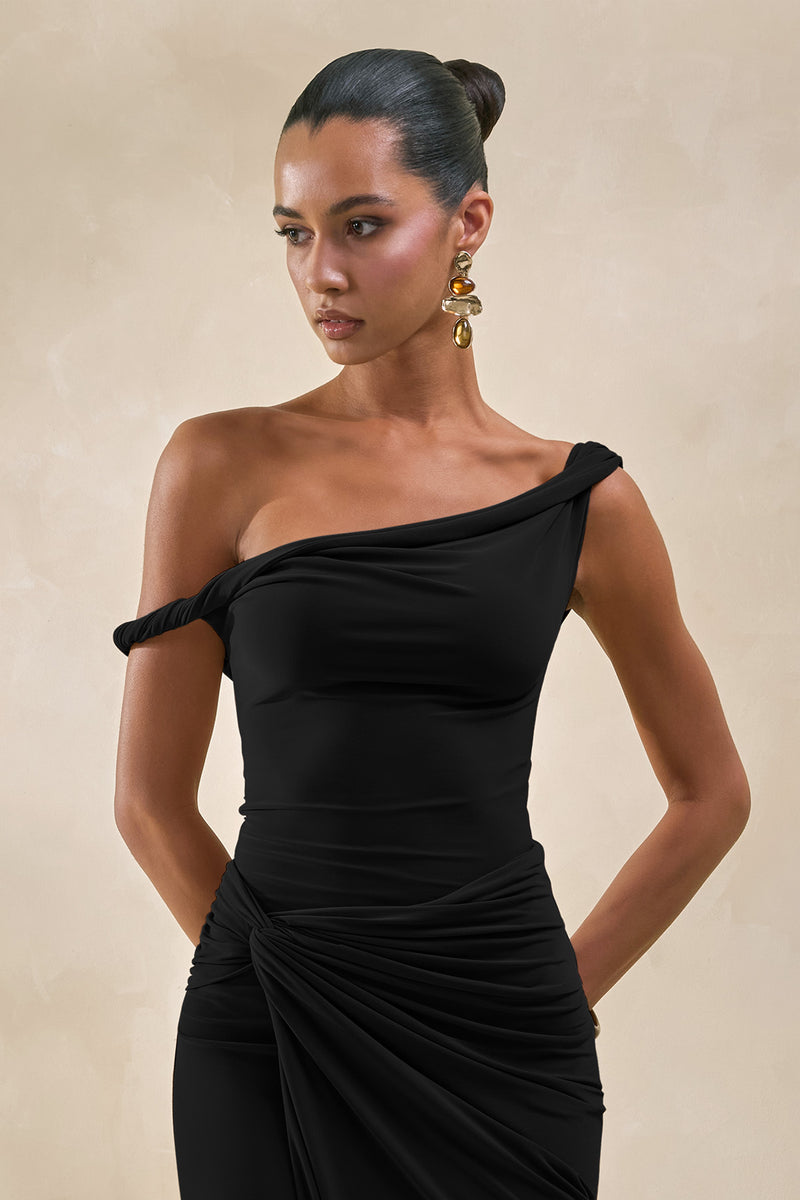 ECM_HR_CL137817001 -Kesia Black Twisted Asymmetric Bodysuit CL137833001 - Idris | Black Twisted Waist Maxi Skirt With Front Split_01 copy.jpg
