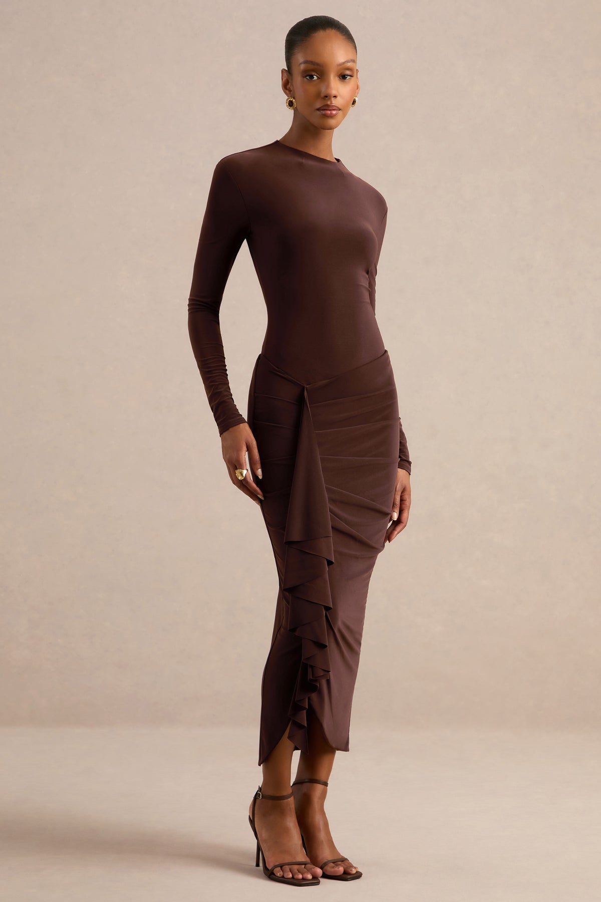 CL137832022 - Inessa _ Brown Midi Skirt With Ruffled Detailing2.jpg