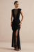 Kessia Black Wide-Neck Bodysuit With Mesh Detail CL137823001 11.jpg