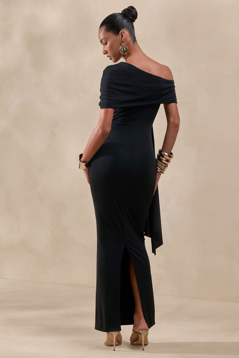 CL137866001 - Esalina _ Black Asymmetric-Neck Maxi Dress With Sash5.jpg