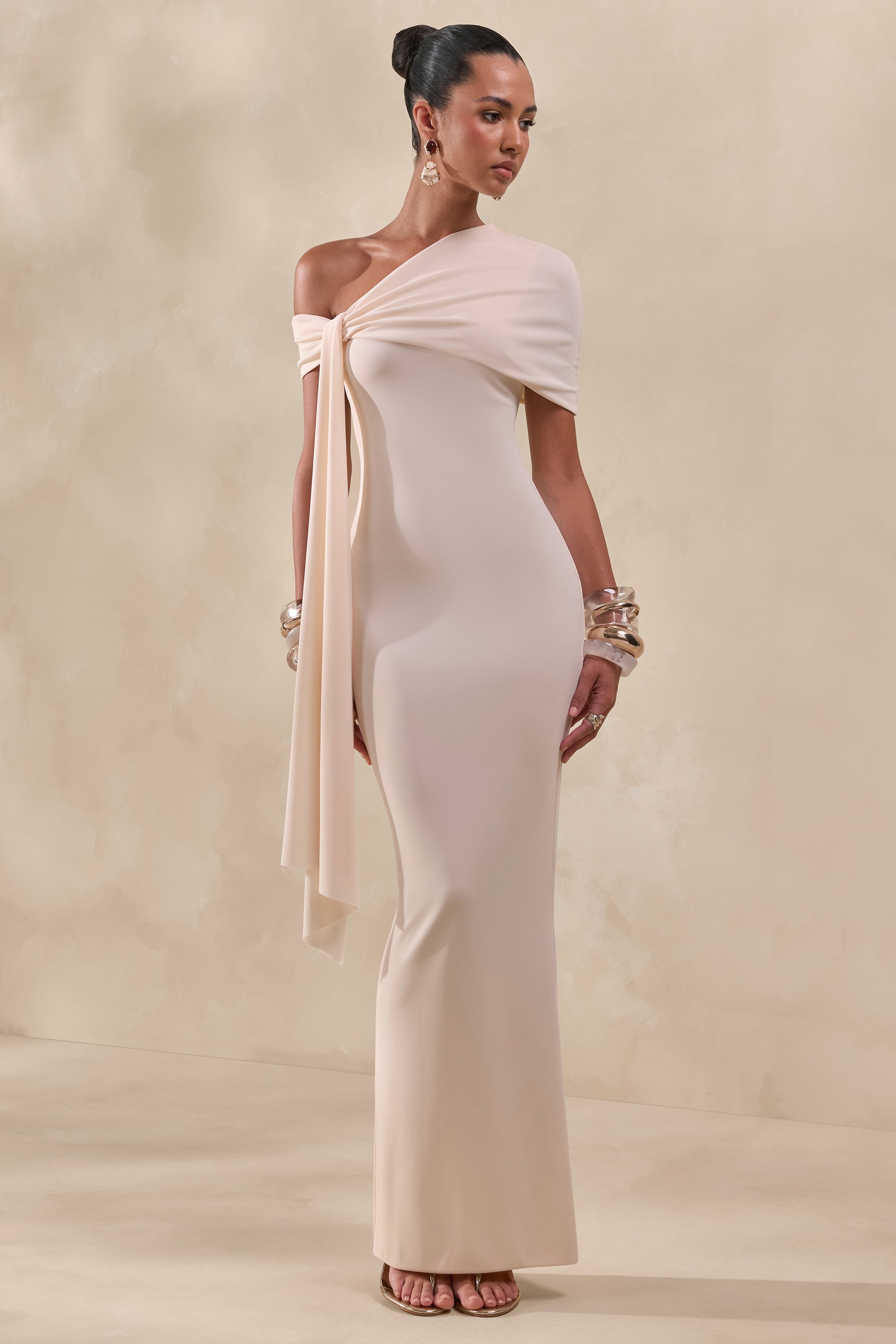 ECM_HR_CL137866111 - Esalina _ Cream Asymmetric-Neck Maxi Dress With Sash3.jpg