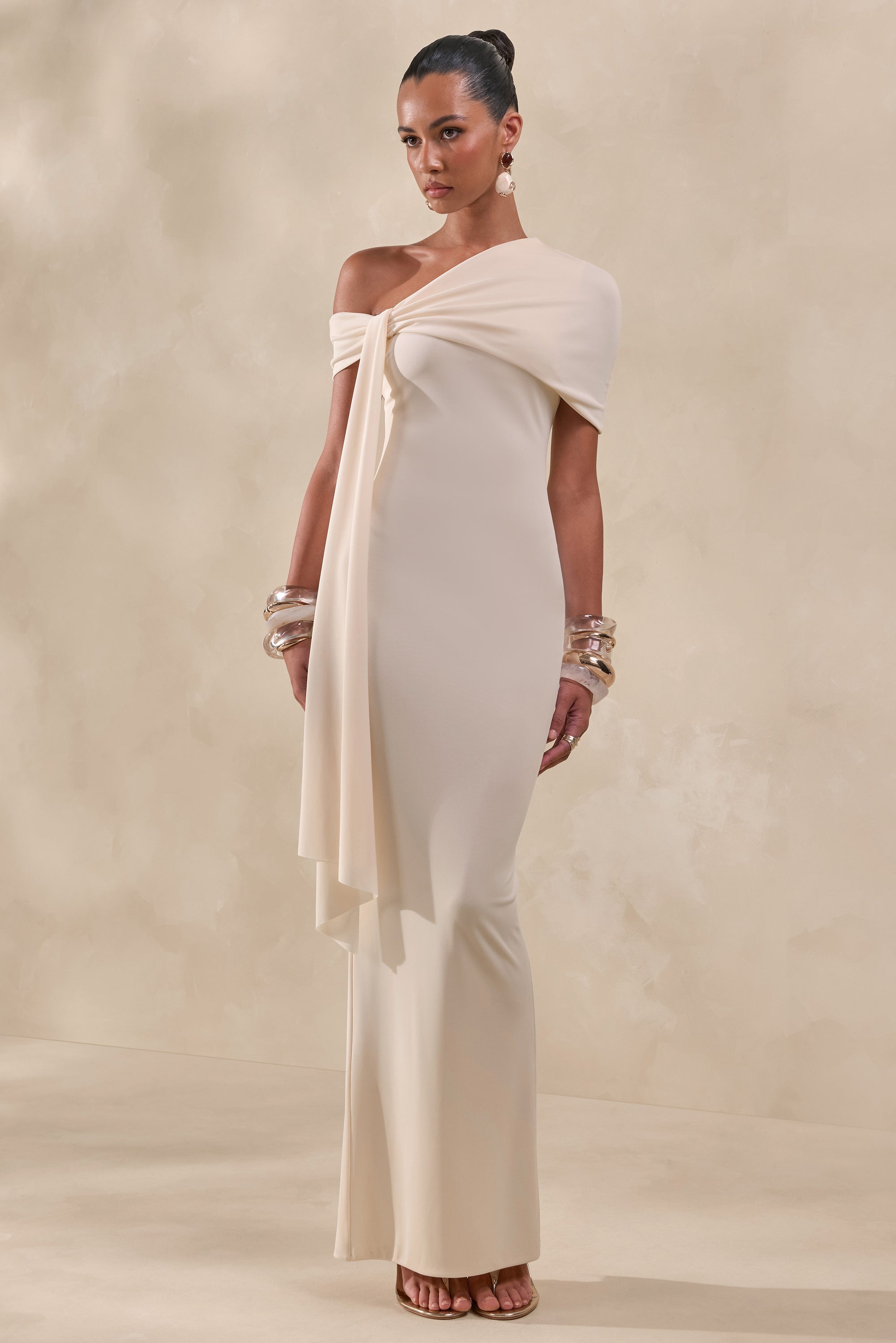 ECM_HR_CL137866111 - Esalina _ Cream Asymmetric-Neck Maxi Dress With Sash4.jpg