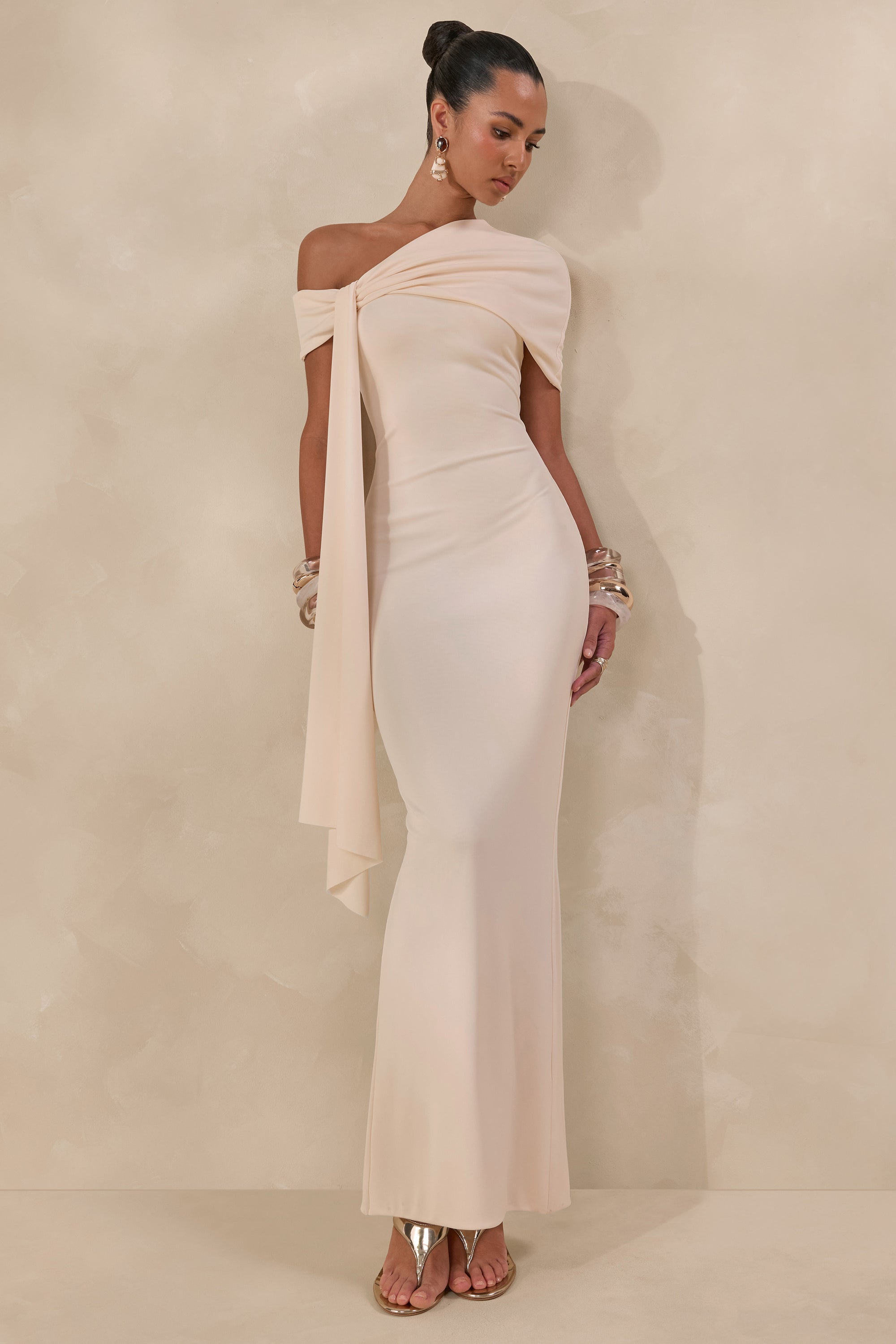 ECM_HR_CL137866111 - Esalina _ Cream Asymmetric-Neck Maxi Dress With Sash_CREATIVE1.jpg