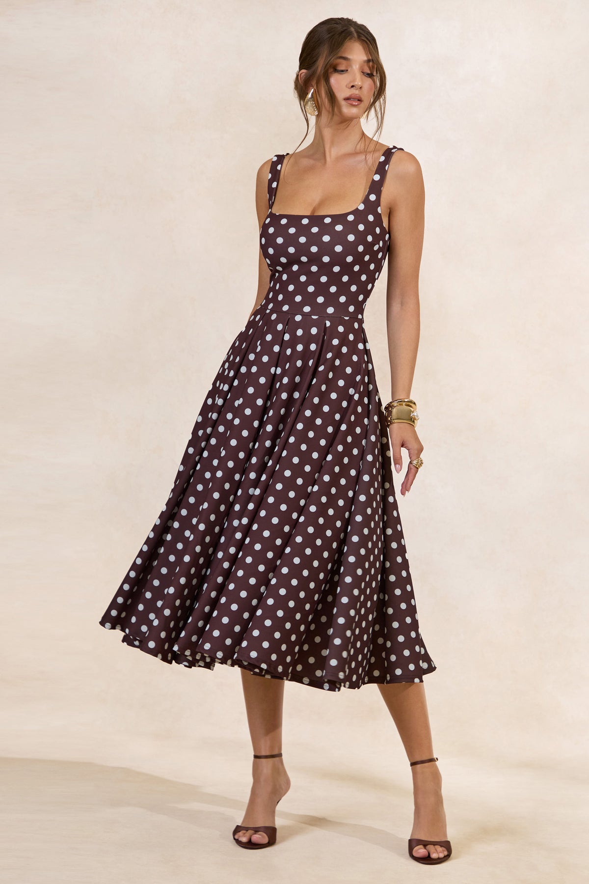 CL137929021 - Lumera _ Brown Polka-Dot Square-Neck Midi Dress0.jpg