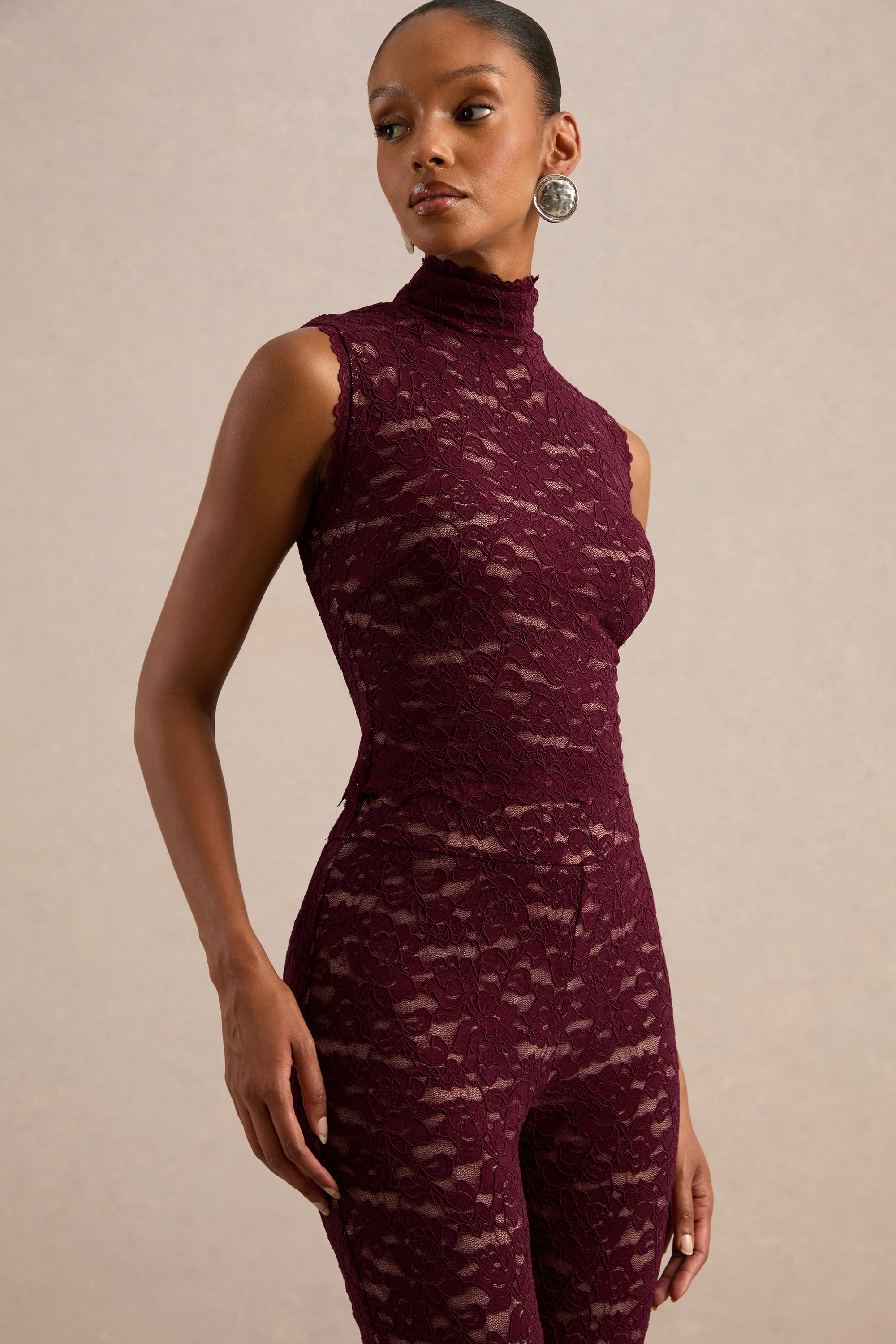 CL137983102 - Veselle _ Burgundy Lace High-Neck Top2.jpg