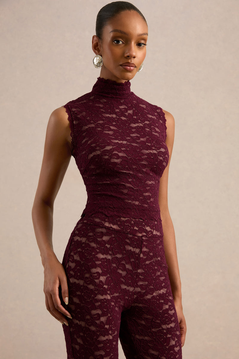 CL137983102 - Veselle _ Burgundy Lace High-Neck Top4.jpg