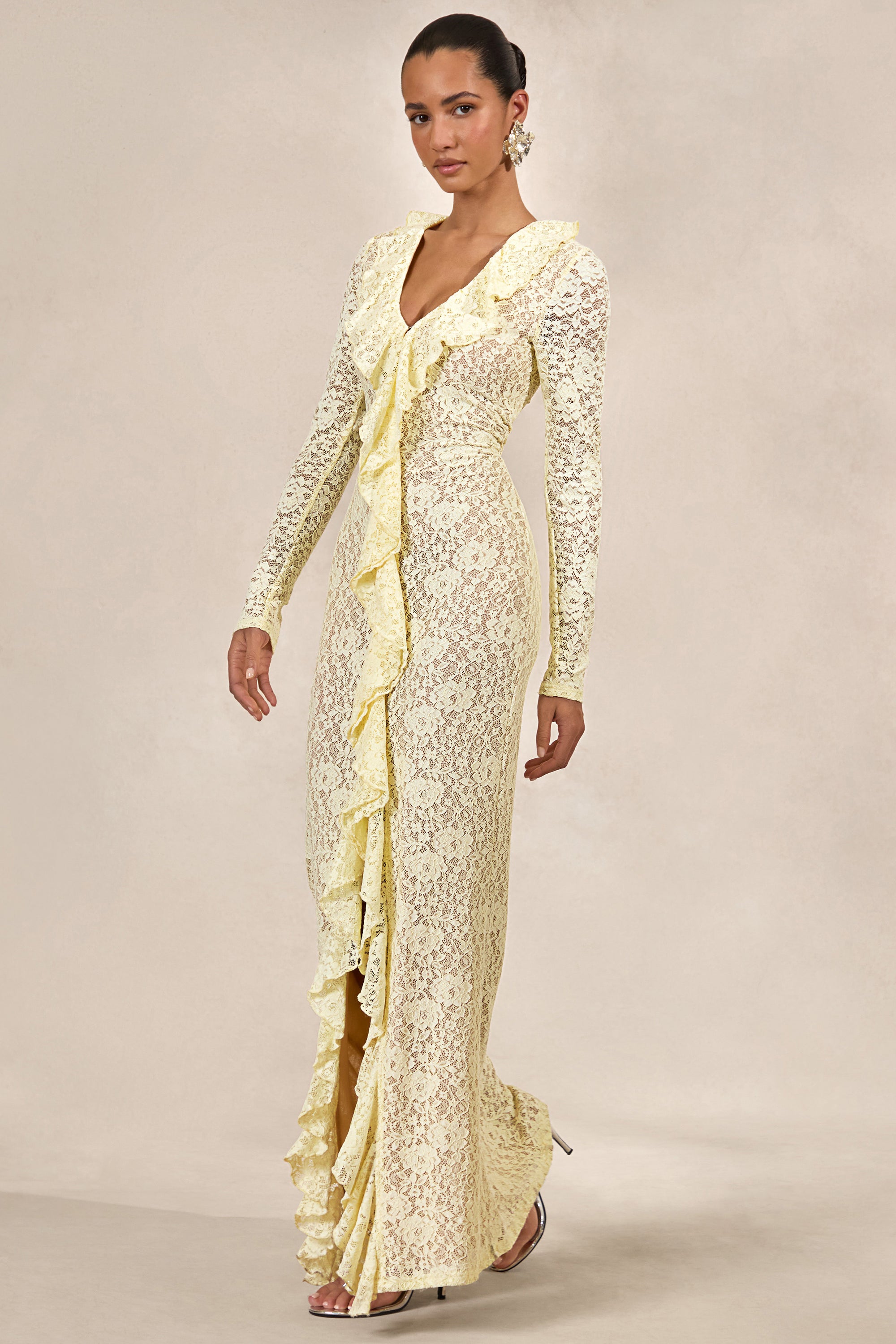 CL137996121 - Exelia _ Lemon Lace Plunge-Neck Maxi Dress With Long-Sleeves2.jpg
