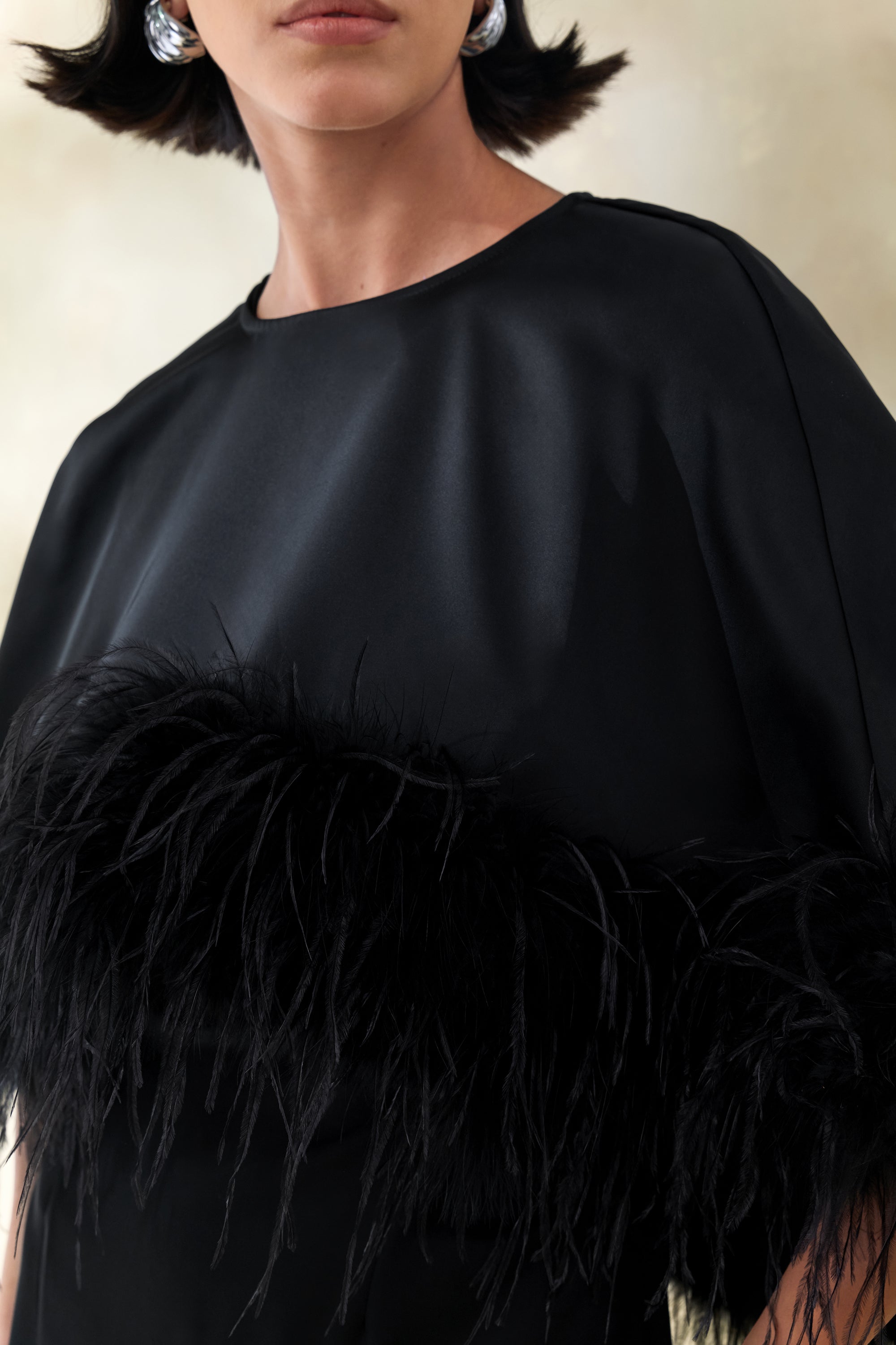 ECM_HR_CL137662001 - Lavencia | Black Satin Wide-Neck Maxi Dress Satin Wide-Neck Maxi Dress With Feather Trim + CL138007001 - Tervessa | Black Satin Wide-Neck Cape With Feather Trim 4.jpg
