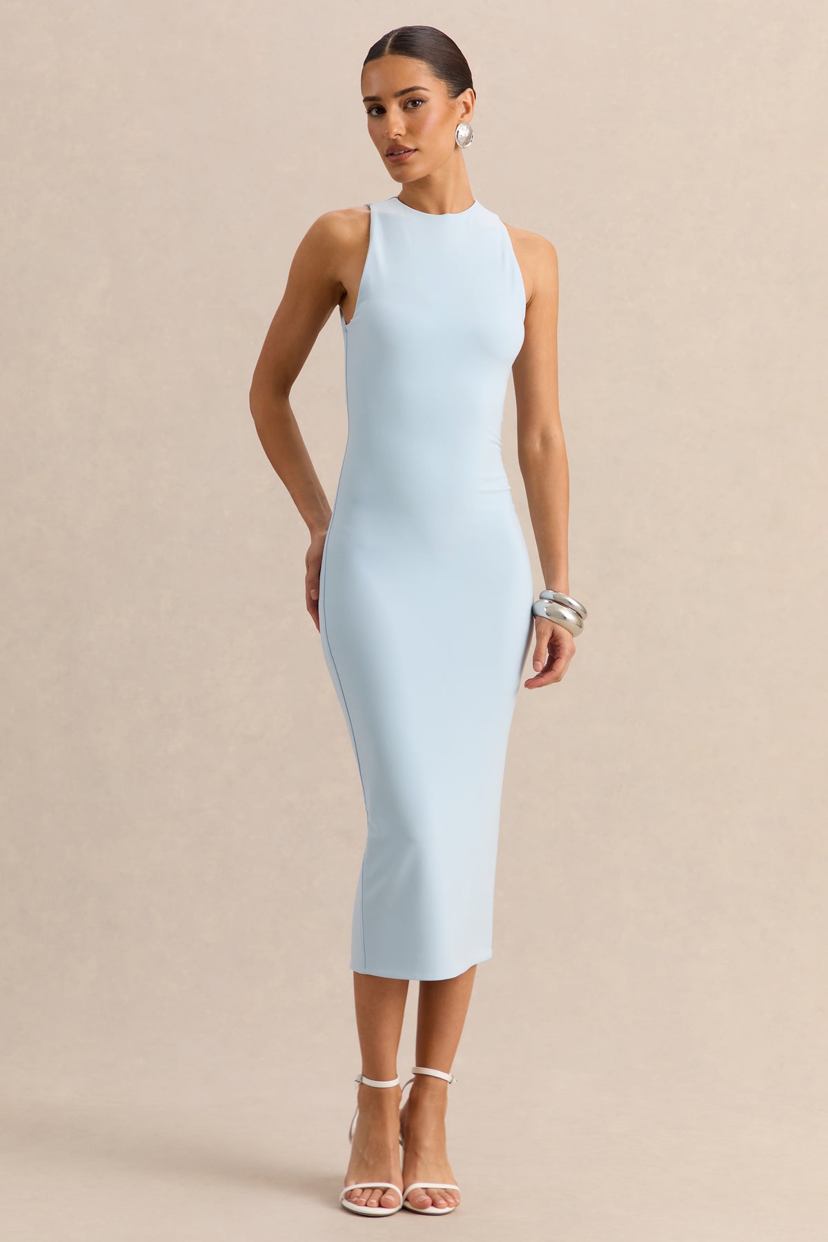 ECM_HR_CL138067013 - Mirana | Powder Blue High-Neck Midi-Dress + ECM_HR_CL138069013 - Magoria | Powder Blue Mesh Round-Neck Cape 2.jpg