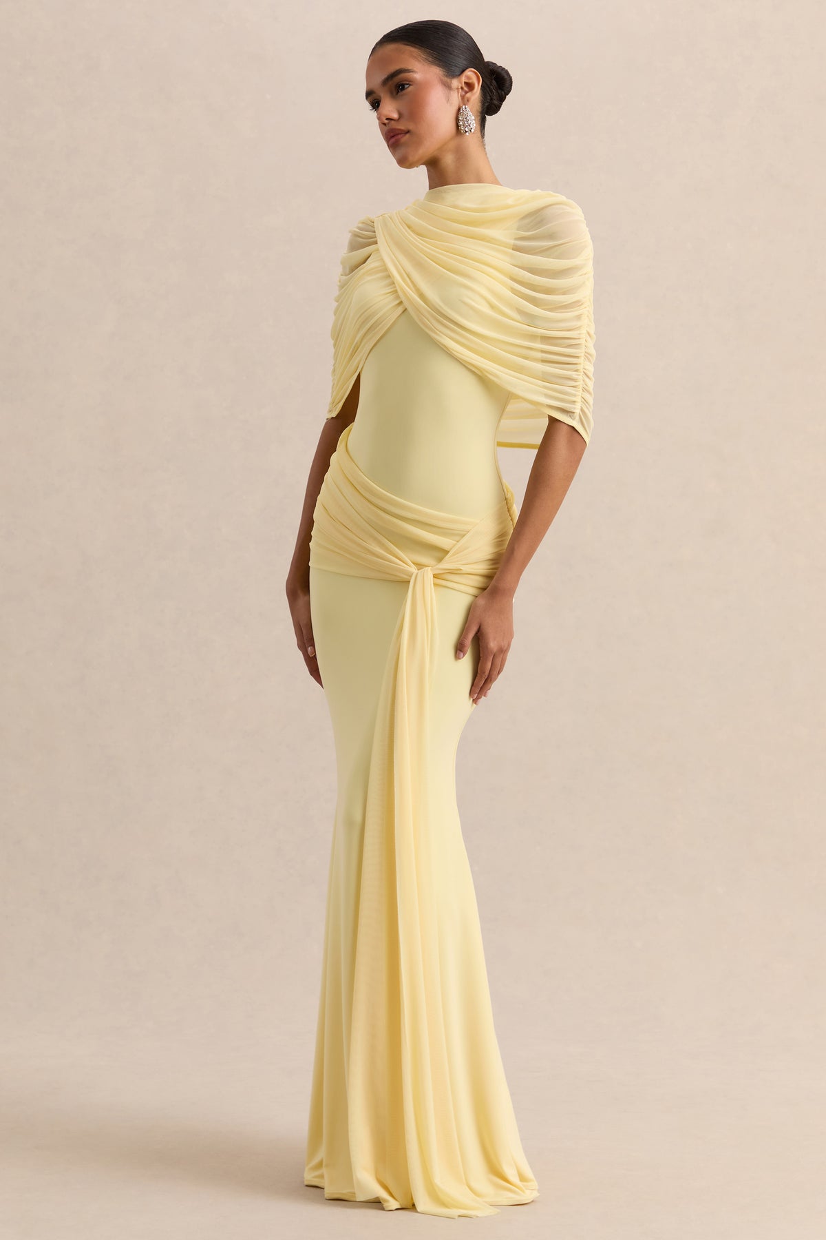 ECM_HR_CL138068121 - Mirene - Lemon Round-Neck Maxi-Dress With Gathered-Detailing And Sash 01.jpg