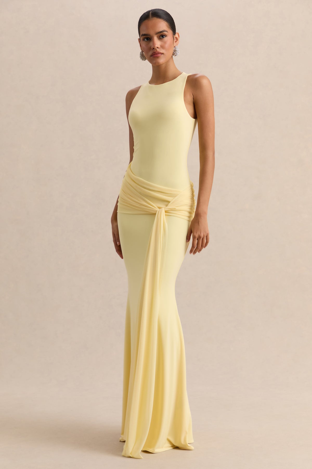 ECM_HR_CL138068121 - Mirene - Lemon Round-Neck Maxi-Dress With Gathered-Detailing And Sash 05.jpg