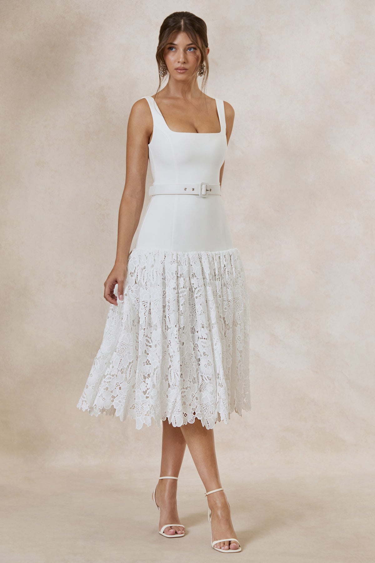 CL138094110 - Norrie _ White Square-Neck Midi Dress With Voluminous Lace Skirt1.jpg