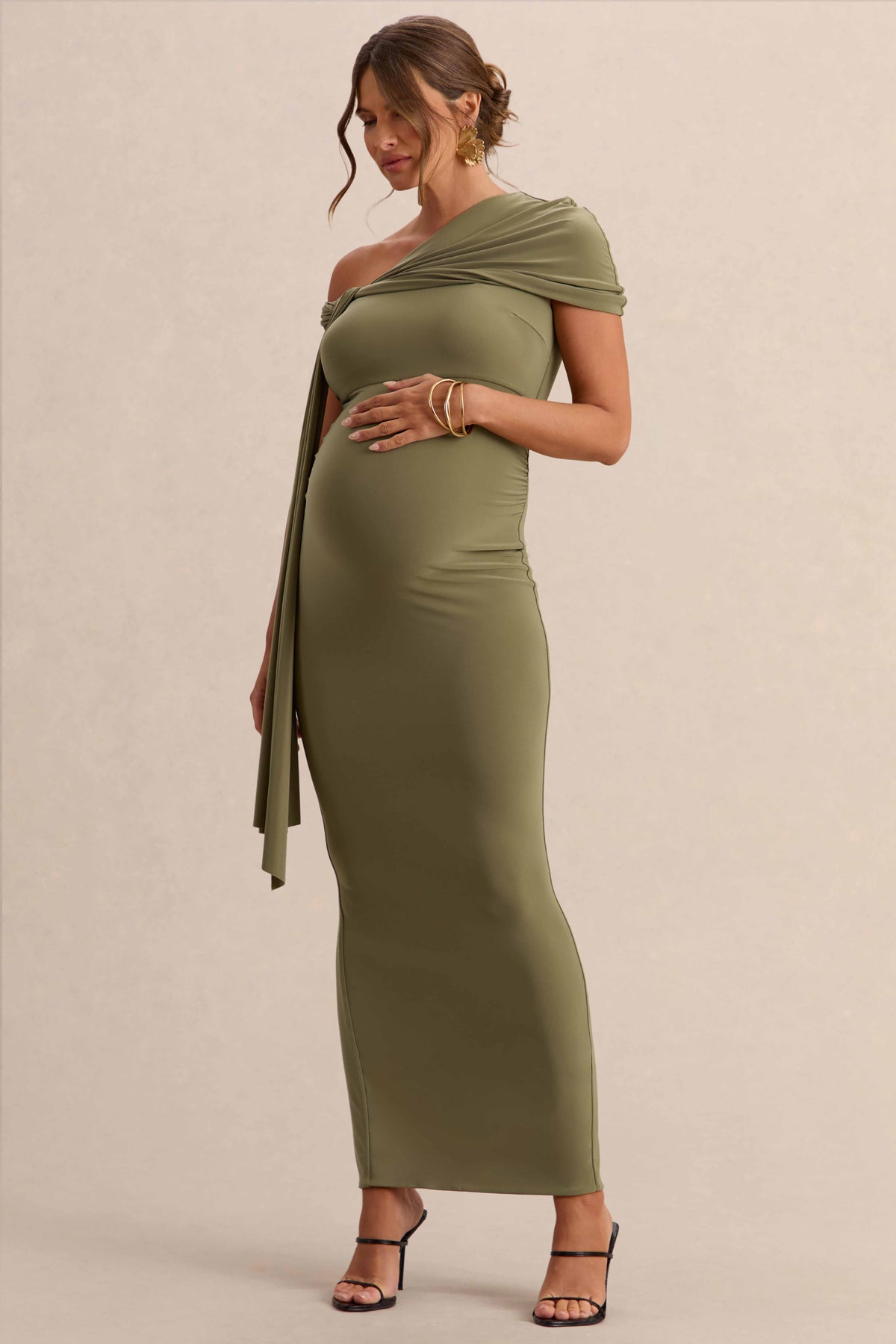 khaki maxi dress uk NEW IN !! Khaki Silk Draped Maxi Dress, OneSize, 62, Www.no-Angel.co.uk
