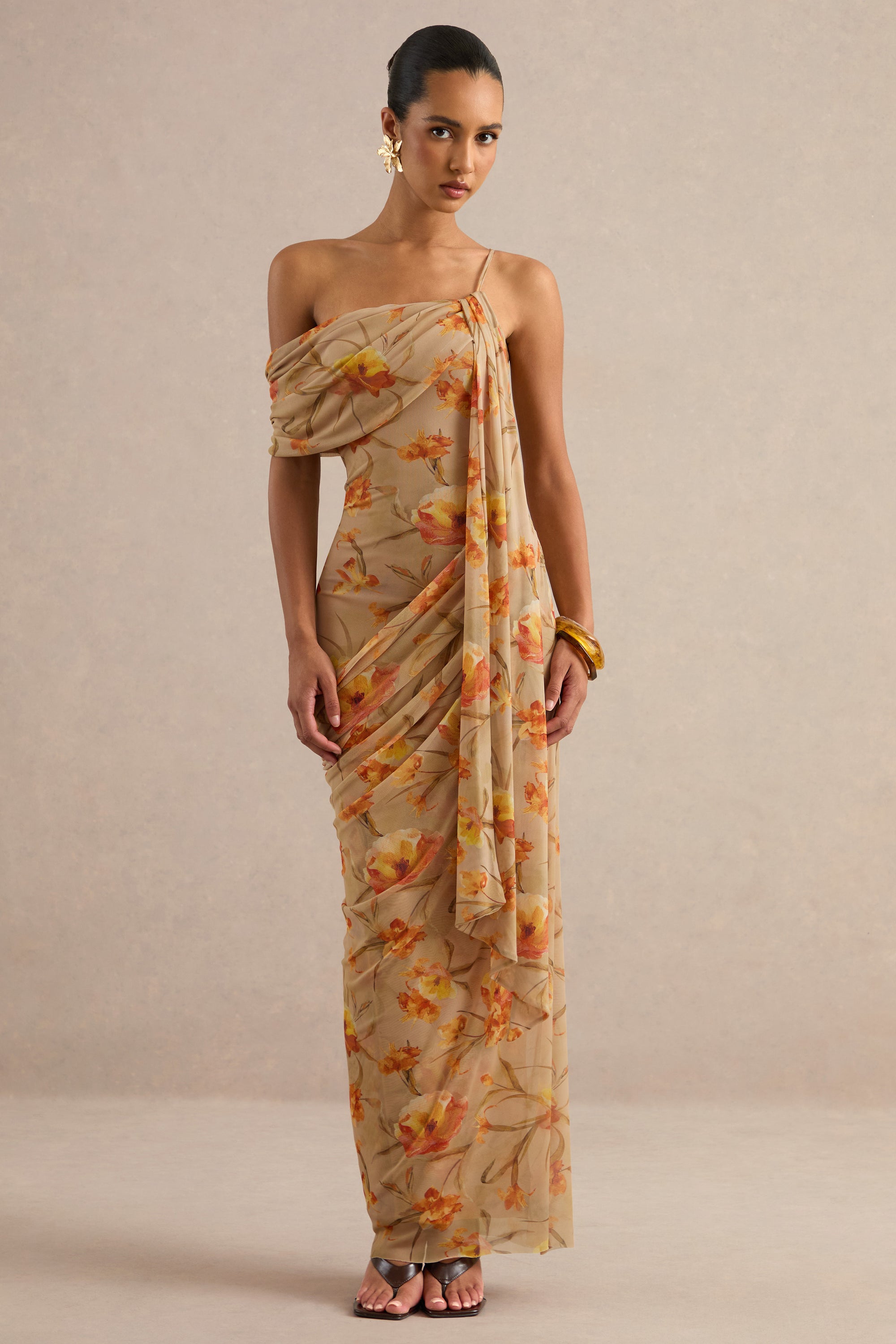 ECM_HR_CL138213070 - Afton _ Orange Floral Mesh Asymmetric-Neck Maxi Dress With Sash Detail 2.jpg