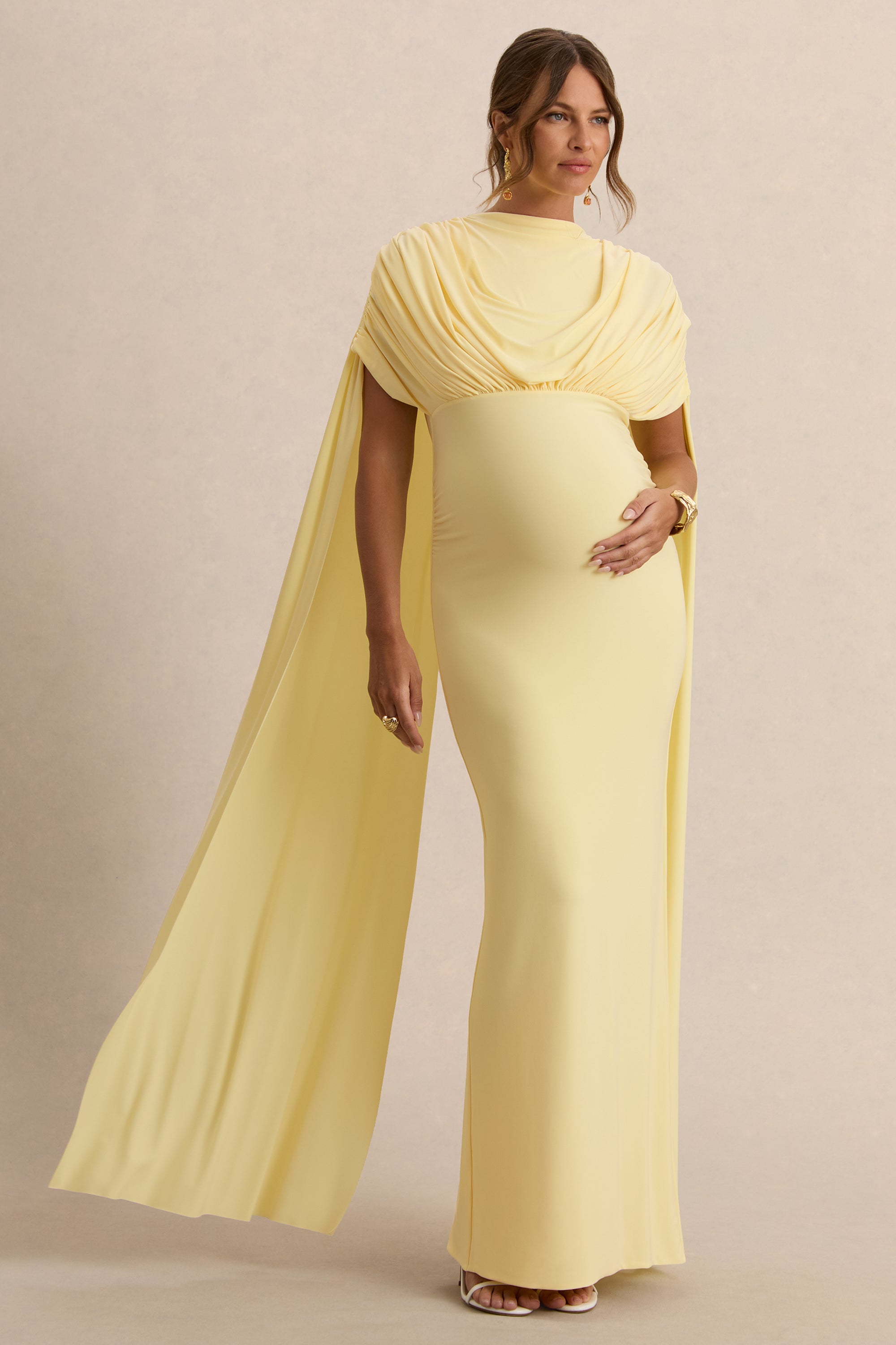 ECM_HR_CL138242121  - Araminta Lemon Bardot-Neck Maternity Maxi Dress With Cape Sleeves 2.jpg