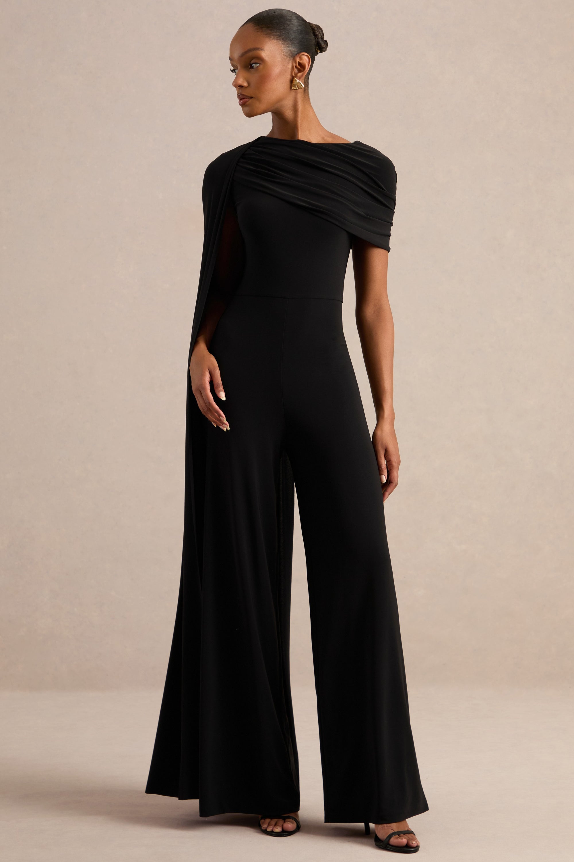 CL138262001 - Emelisse _ Black Round-Neck Jumpsuit With Gathered Detailing And Sash0.jpg