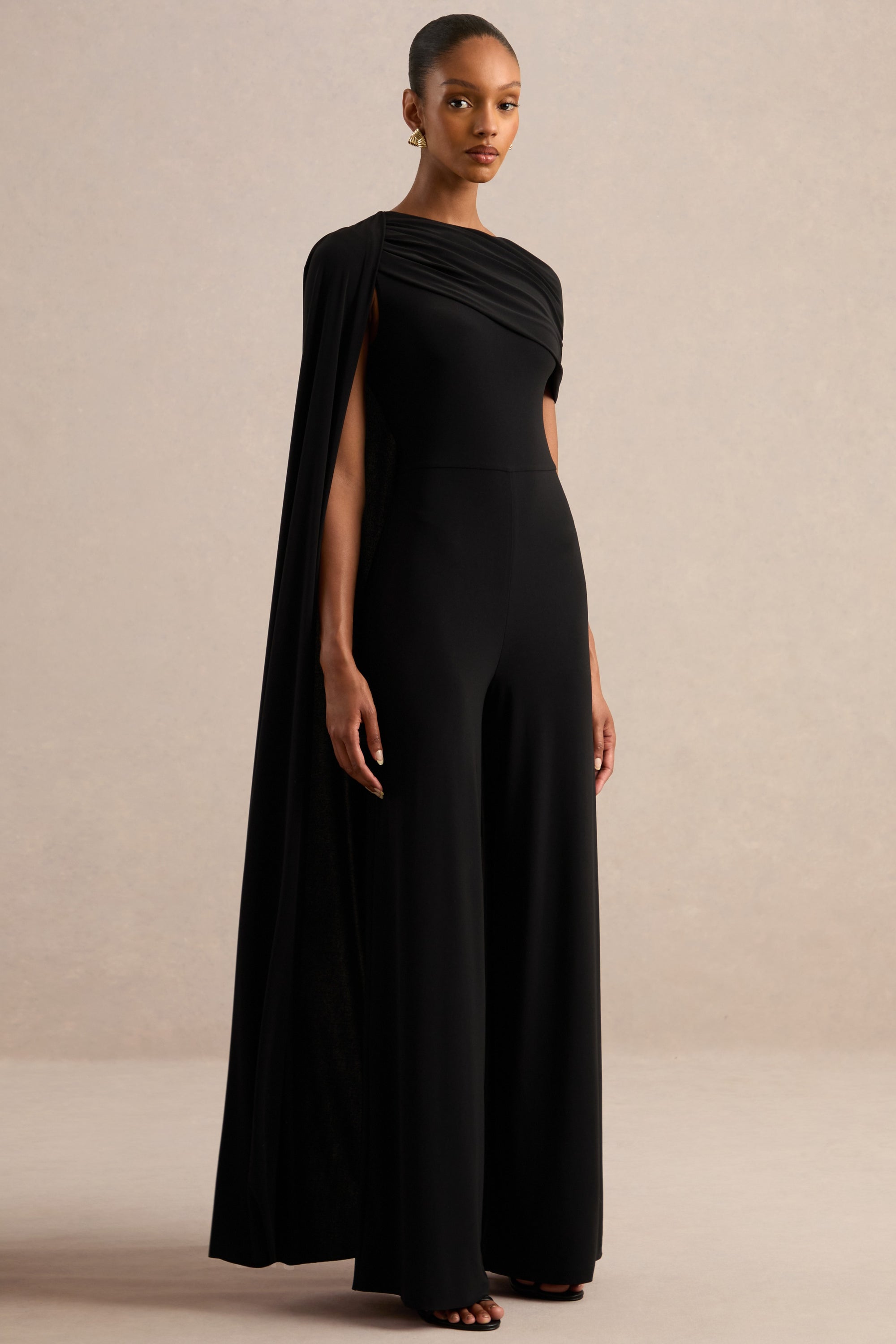 CL138262001 - Emelisse _ Black Round-Neck Jumpsuit With Gathered Detailing And Sash3.jpg