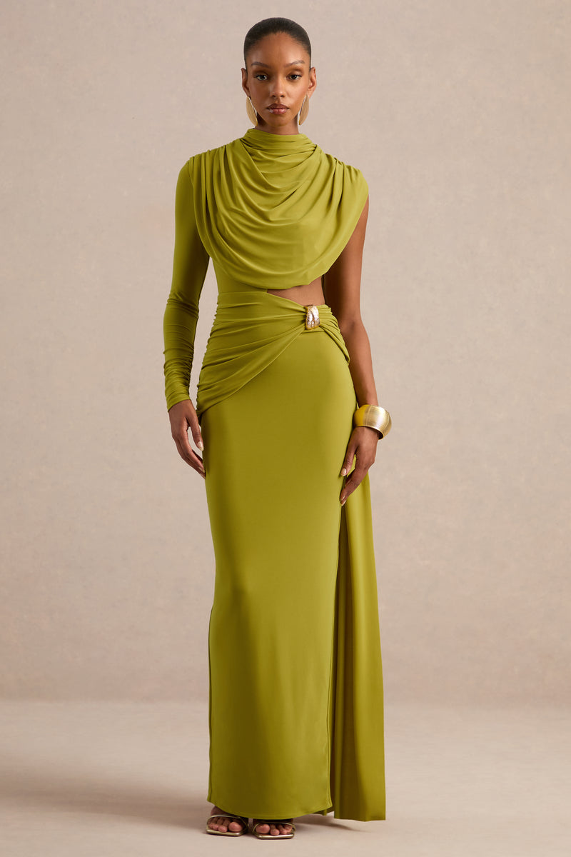 ECM_HR_CL138265031 - Esmaria _ Olive High-Neck Maxi Dress With Gold Detail And Sash0.jpg