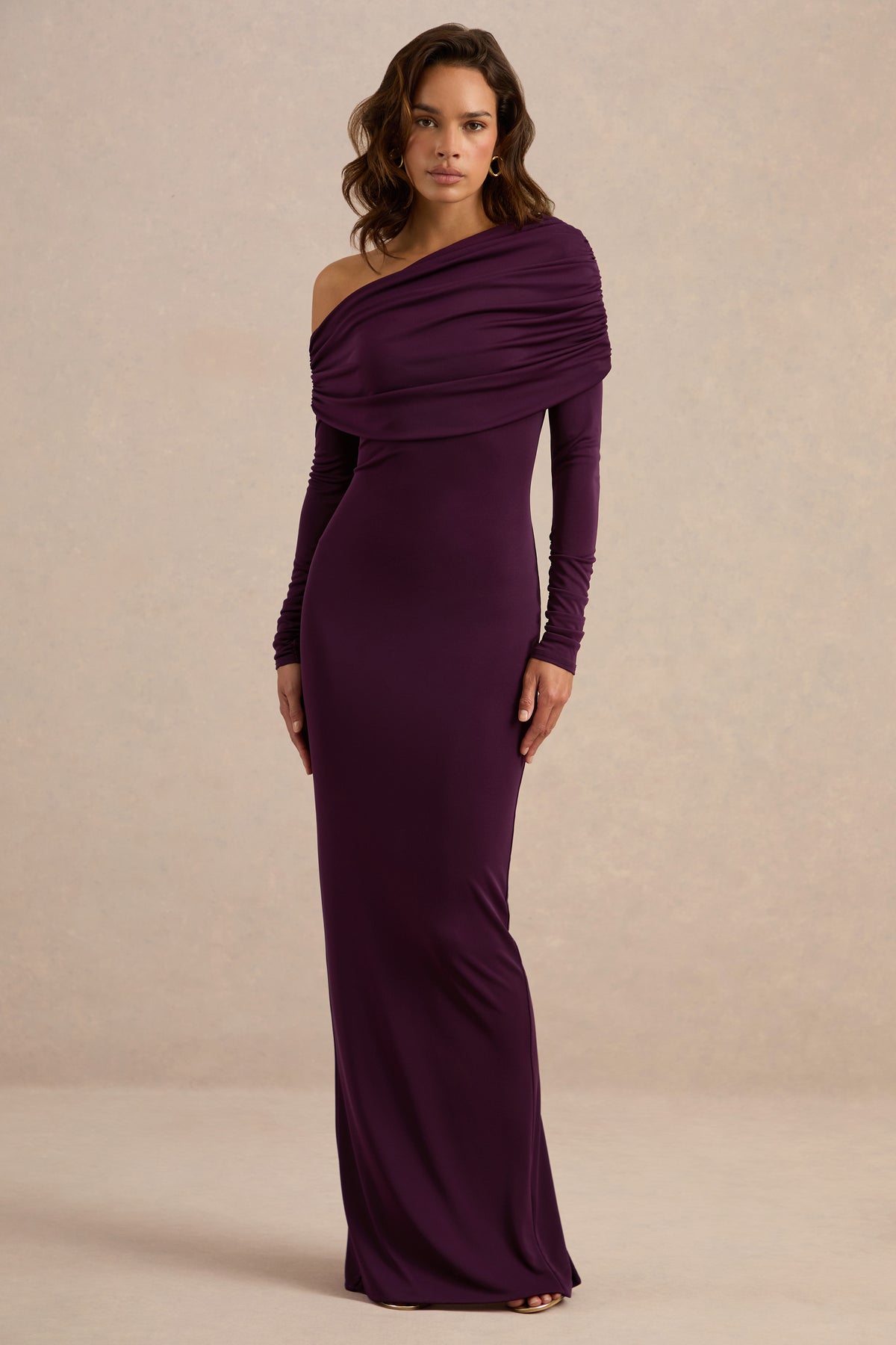 ECM_HR_CL138268090_Eulalie Dark Plum Asymmetric-Neck Maxi Dress With Draped Detailing 24.jpg