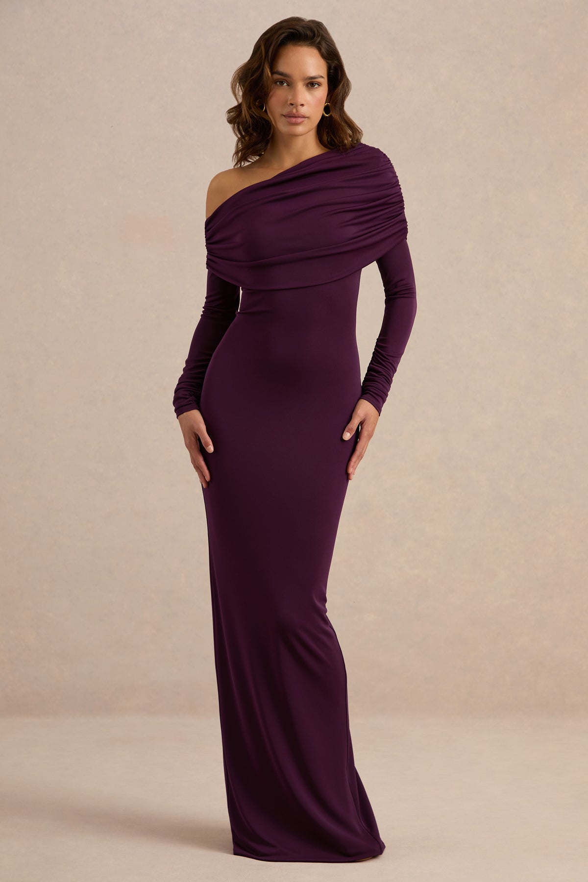 ECM_HR_CL138268090_Eulalie Dark Plum Asymmetric-Neck Maxi Dress With Draped Detailing 33.jpg