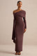 ECM_HR_CL138270022 - Faeryn _ Dark Brown Asymmetric-Neck Maxi Dress With Gathered Detailing 0.jpg