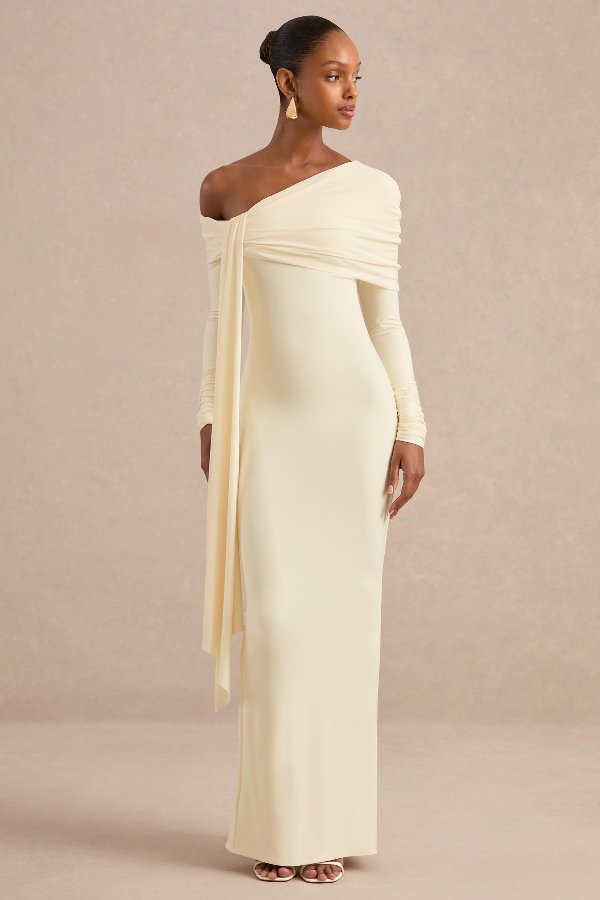 ECM_HR_CL138270111 - Faeryn Cream Asymmetric-Neck Maxi Dress With Gathered Detailing0.jpg