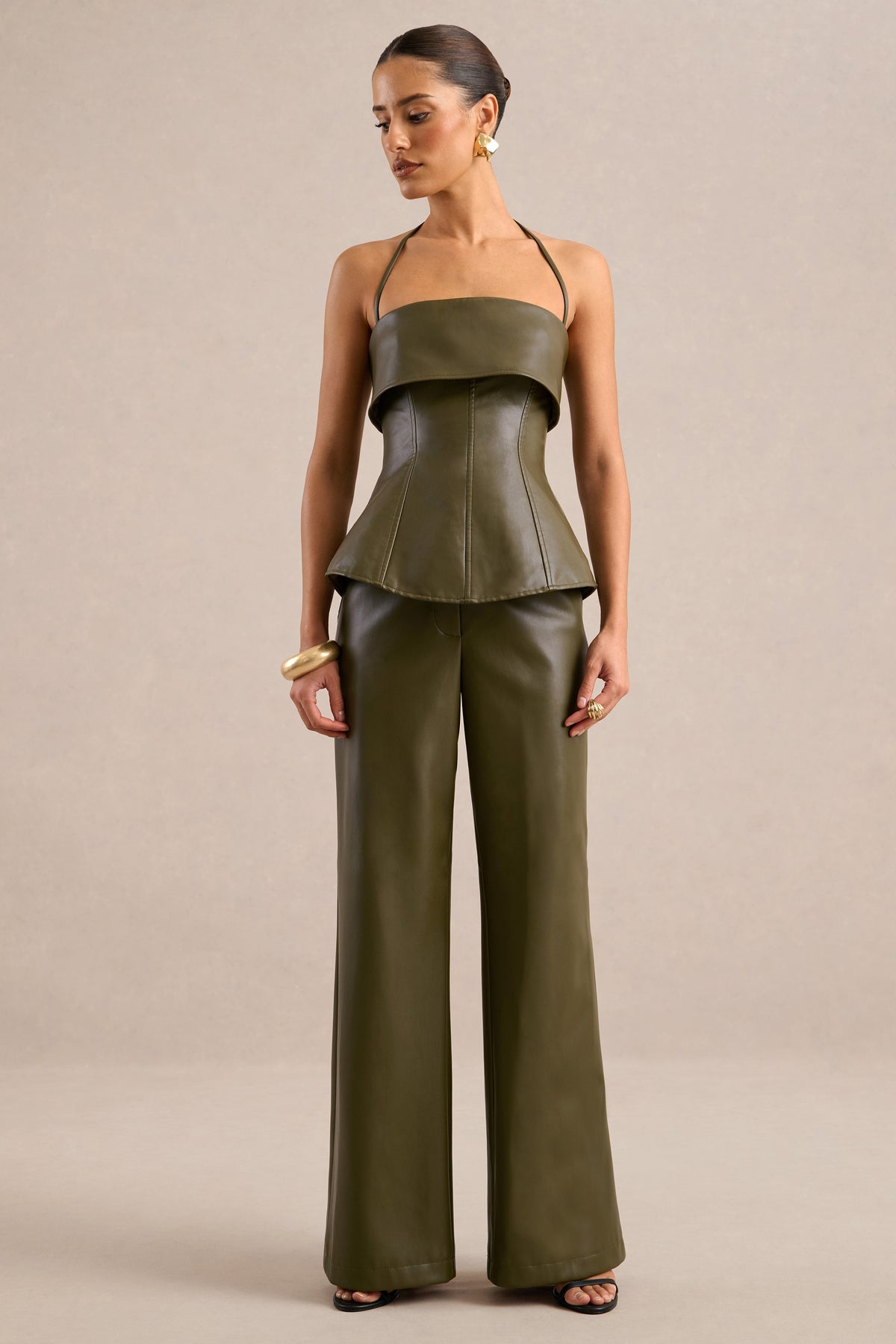 CL138271035 - Gaelina - Khaki Straight-Leg Trousers2.jpg